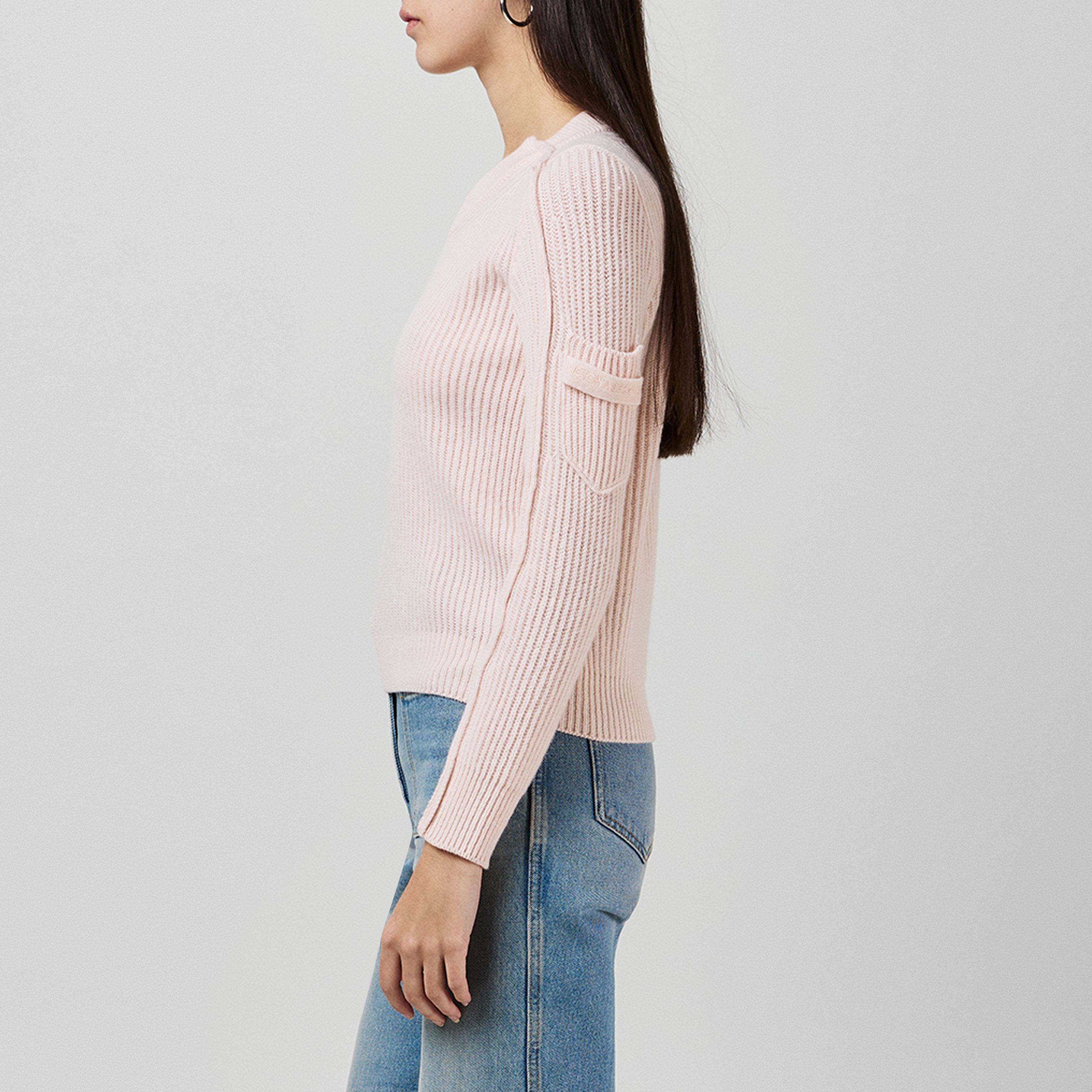 Pale Peach - Victoria Beckham - Women's Crew Neck Jumper - 2