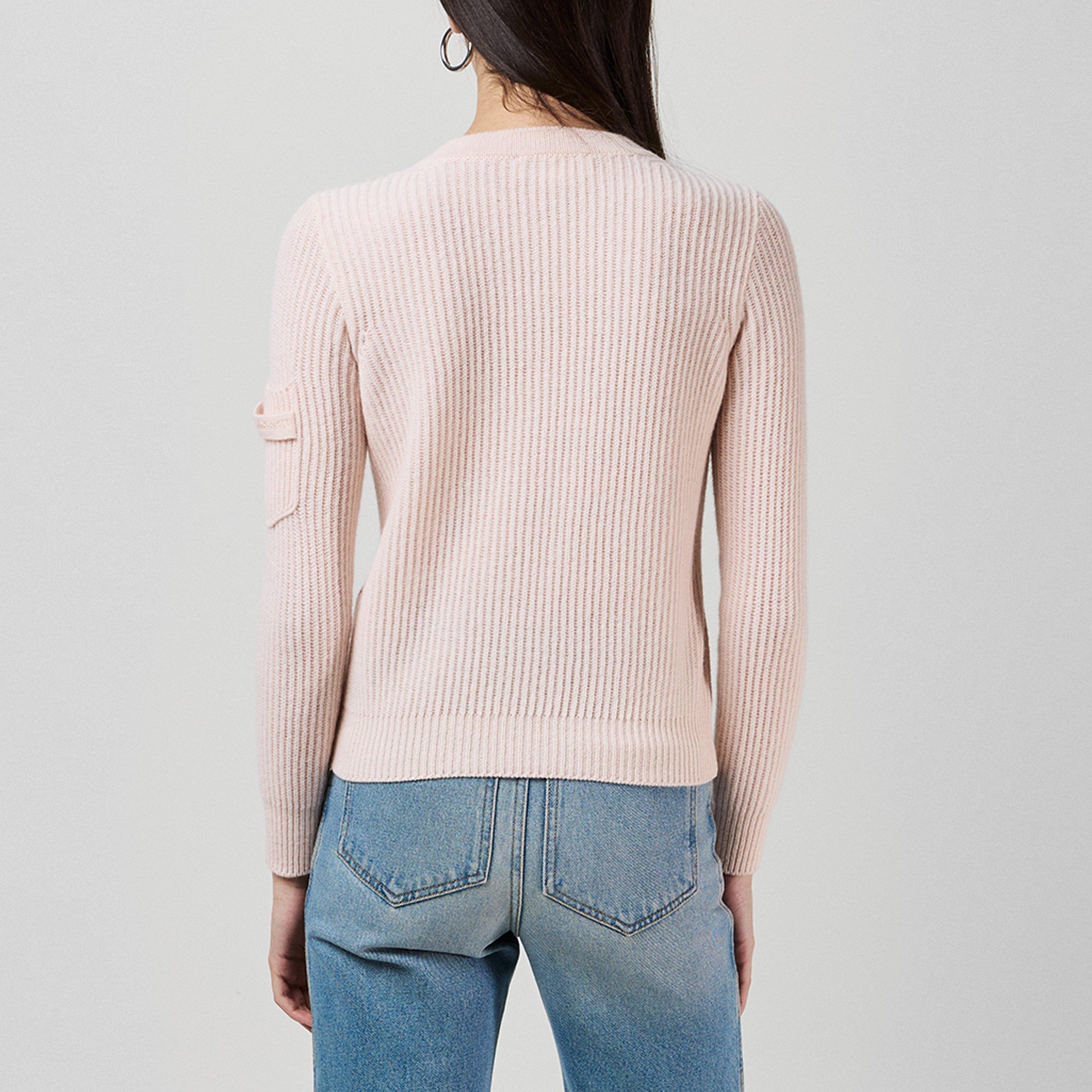 Pale Peach - Victoria Beckham - Women's Crew Neck Jumper - 3