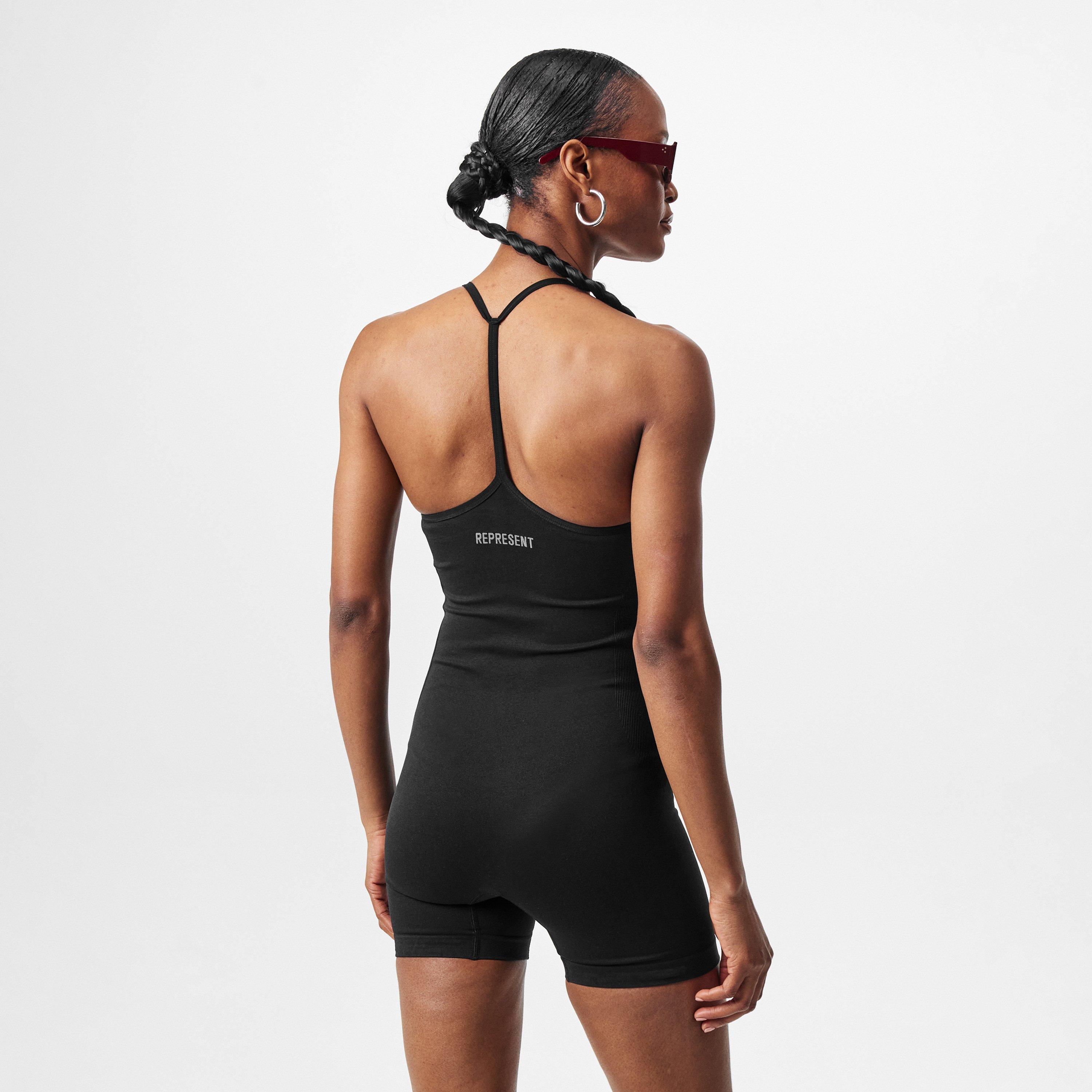Jet Black - Represent - Women's Seamless Jumpsuit, Exceptional Comfort - 4