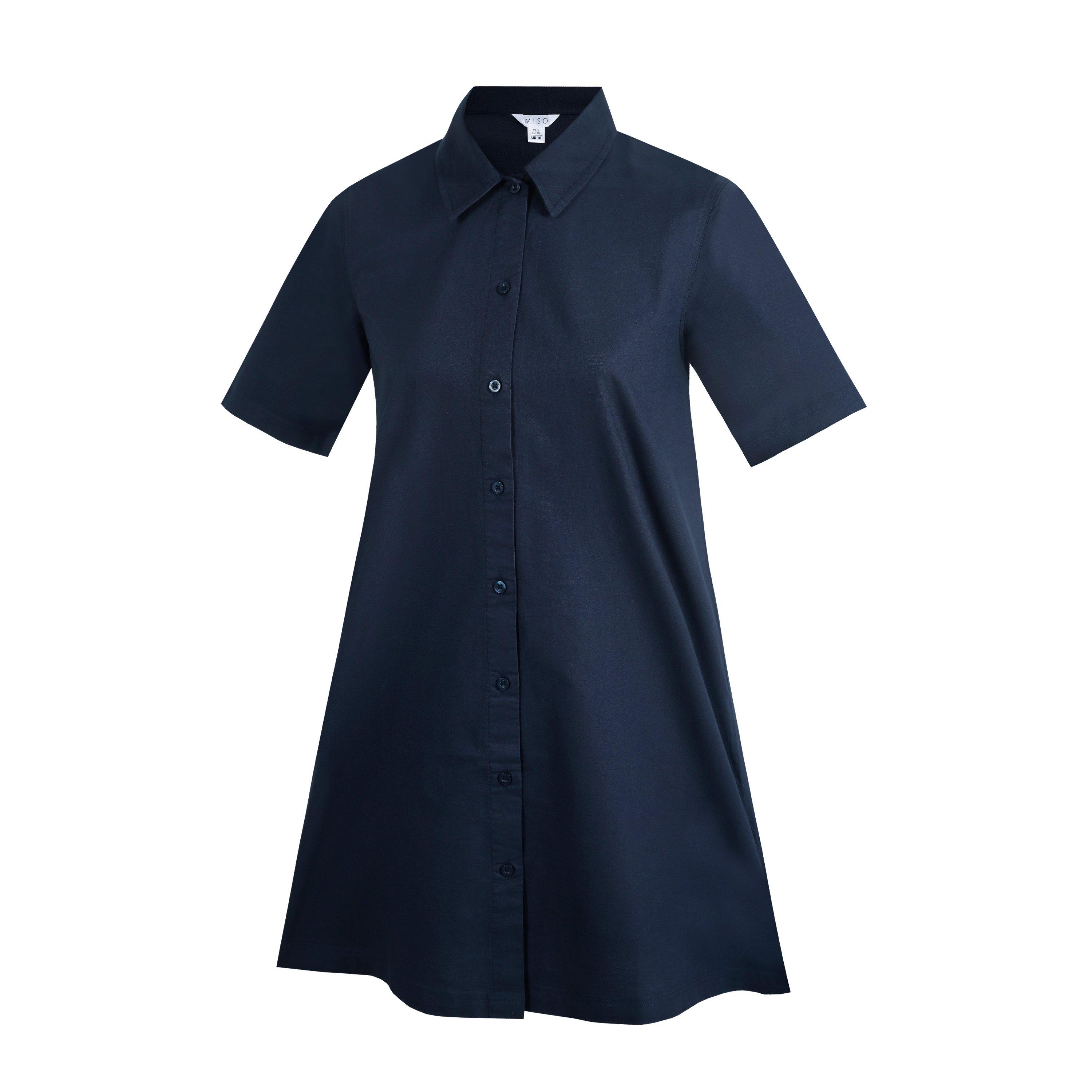 Navy - Miso - Oxford Day Shirt Dress - 2