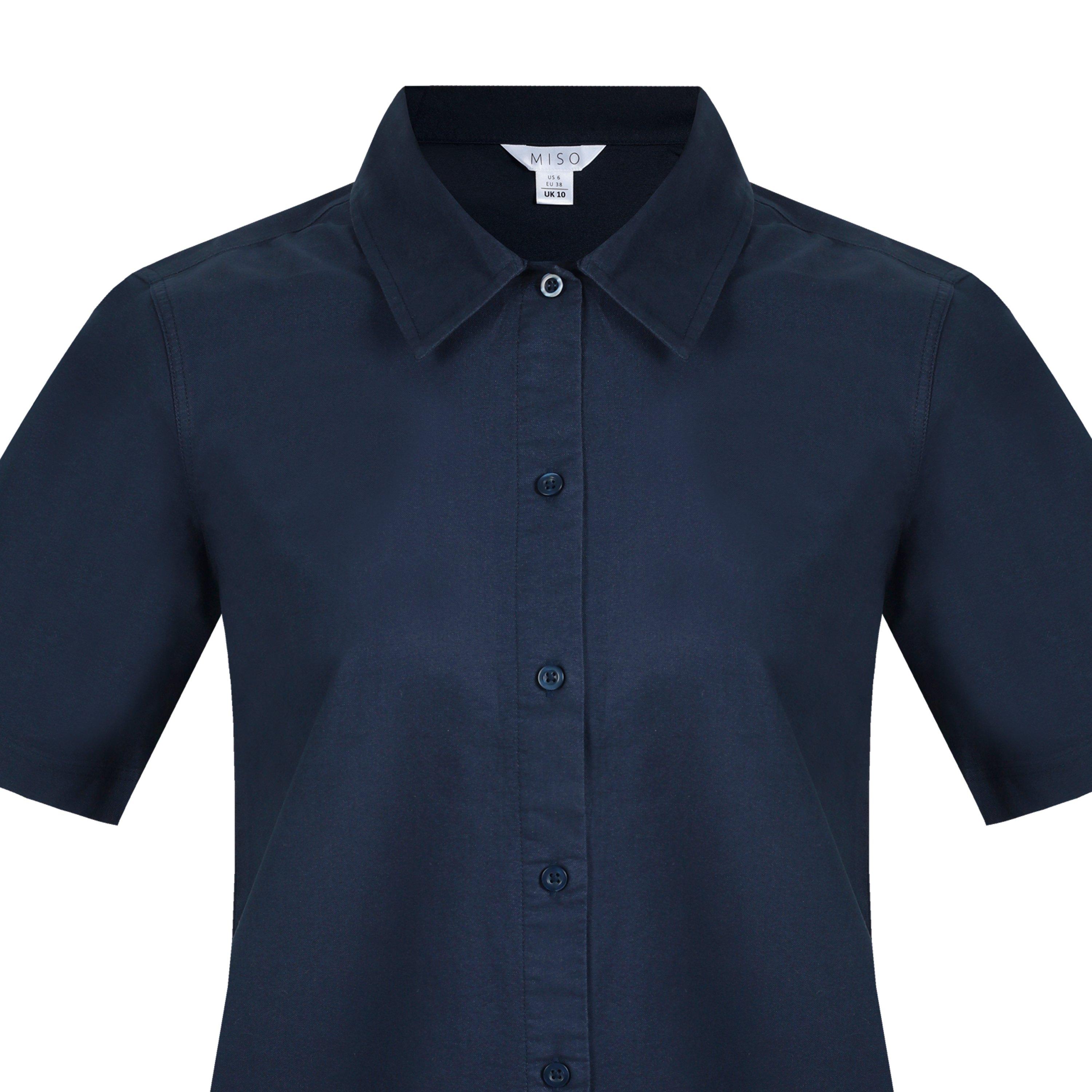 Navy - Miso - Oxford Day Shirt Dress - 4