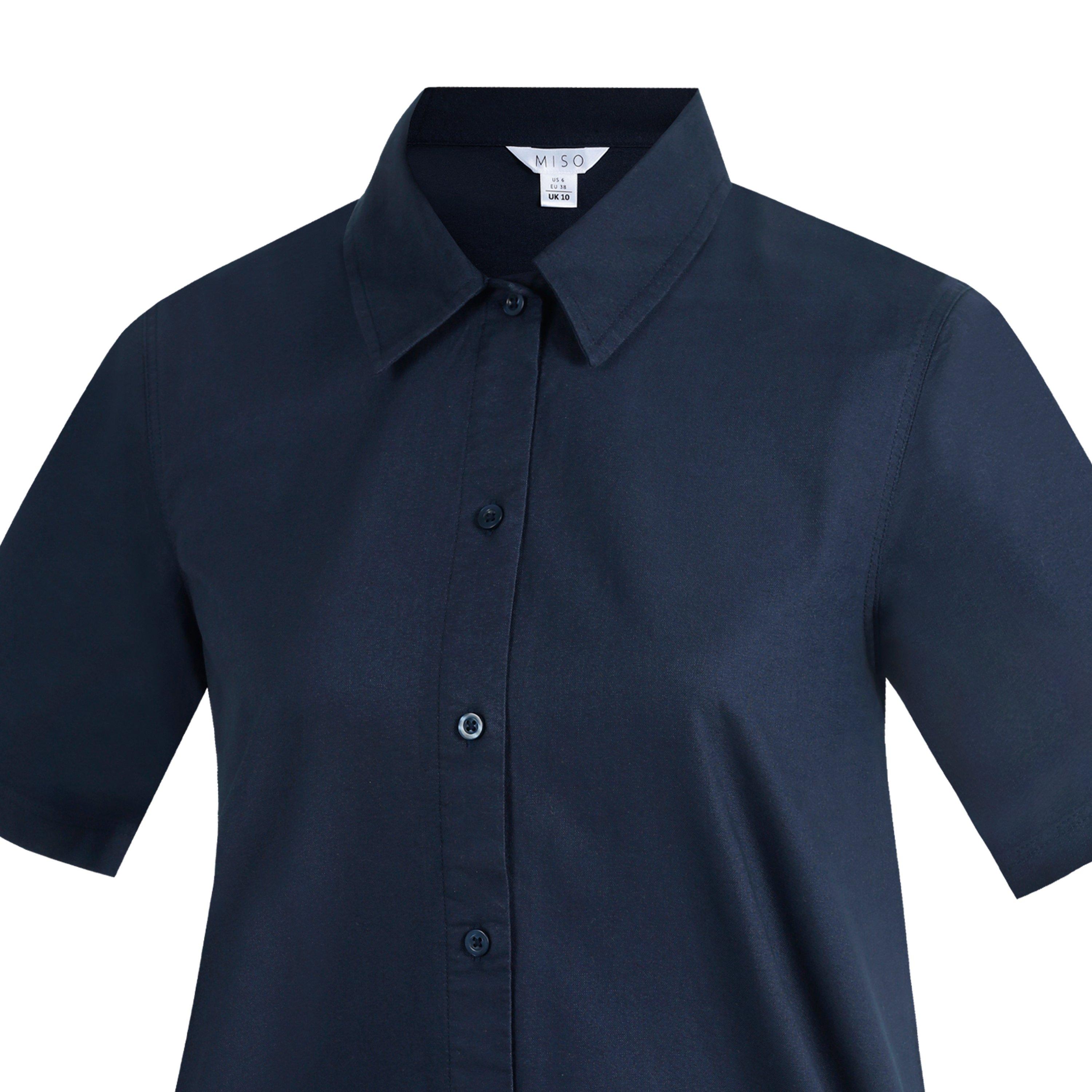 Navy - Miso - Oxford Day Shirt Dress - 5