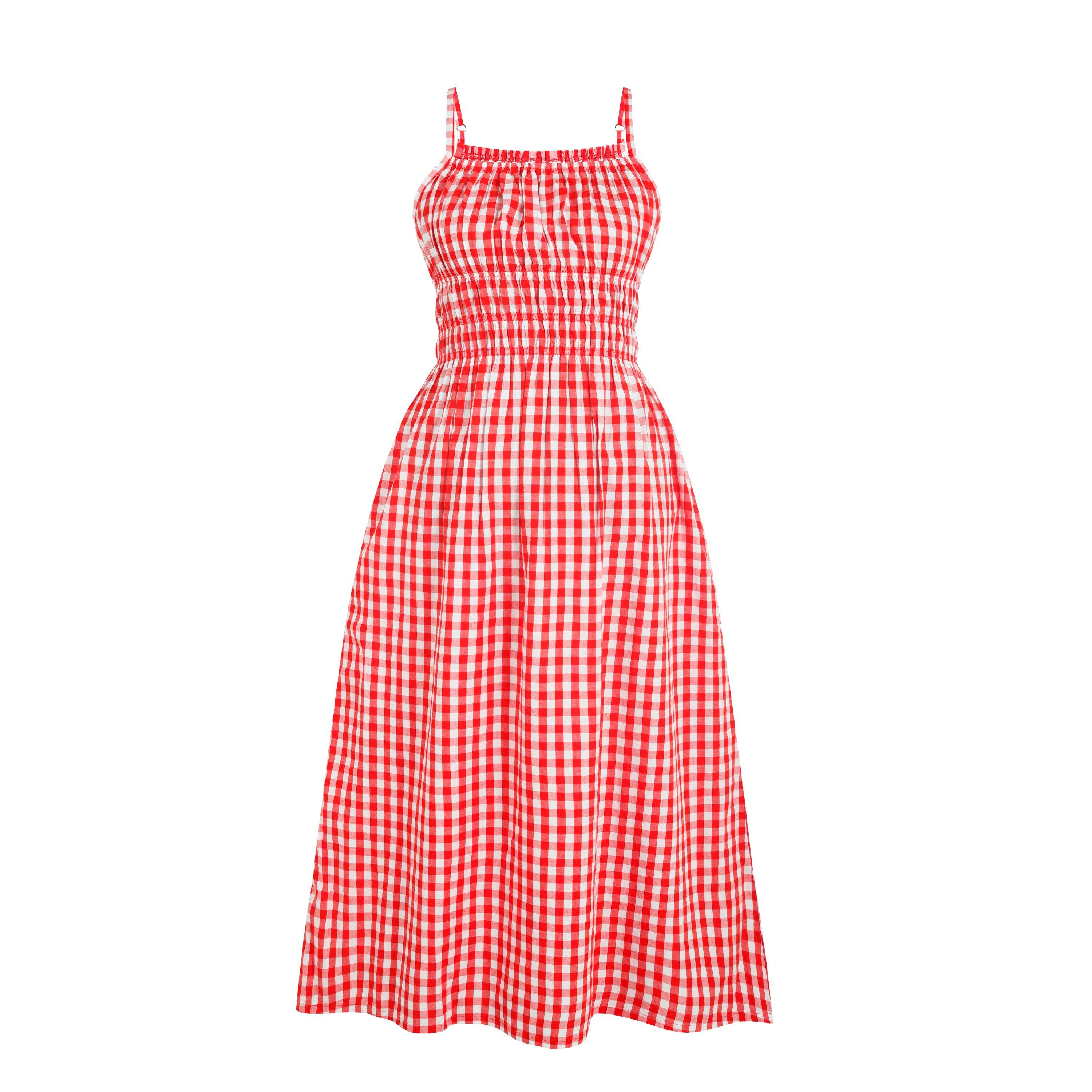Red/White - Miso - Women's Midi Skirt - 1