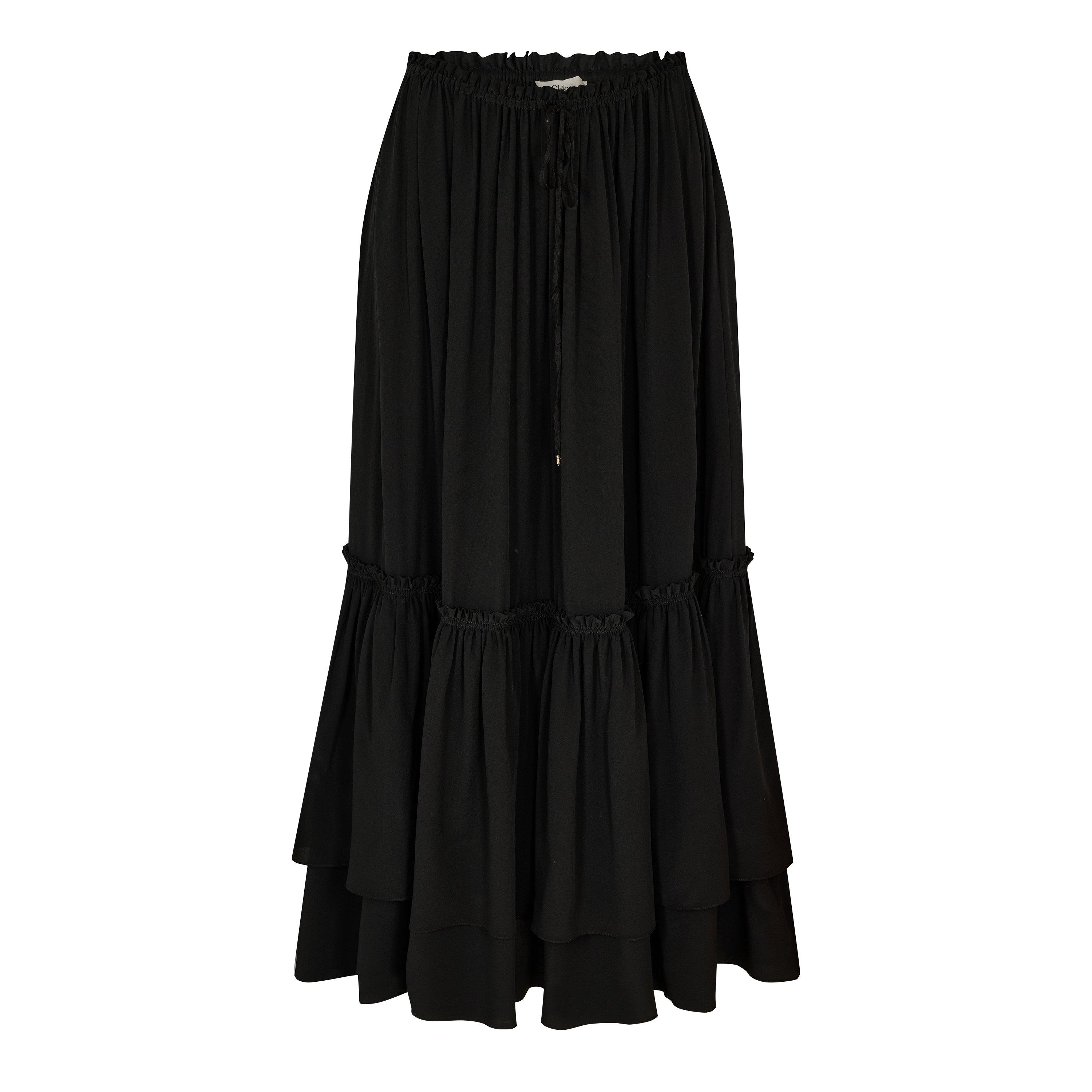 Black - Chloe - Chloe Tier Skirt Ld62 - 1