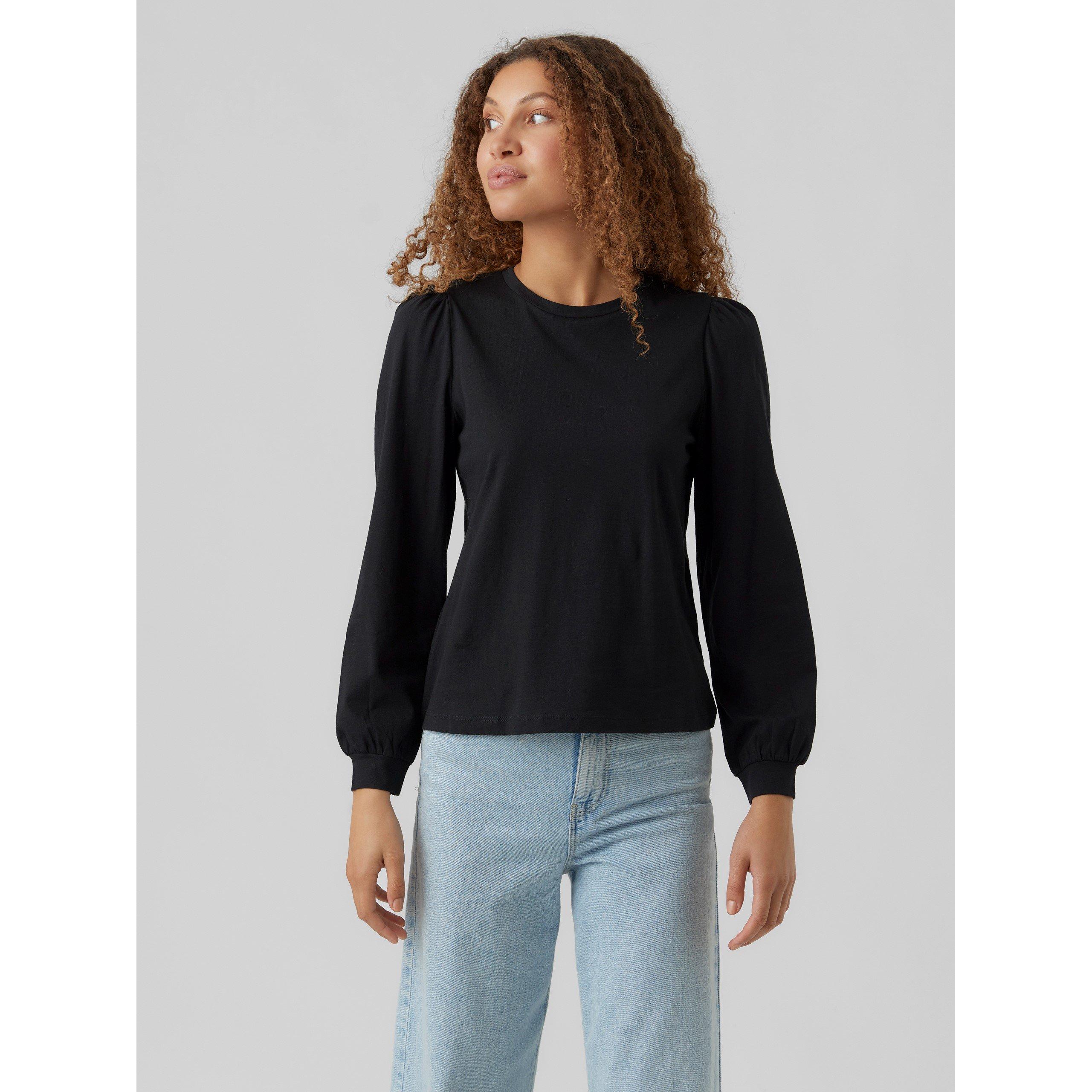 Zwart - Vero Moda - Long Sleeve Cuffed Top - 1