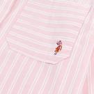 Peachskin - embroidered-logo ribbed-edge polo shirt - Striped Shirt - 2