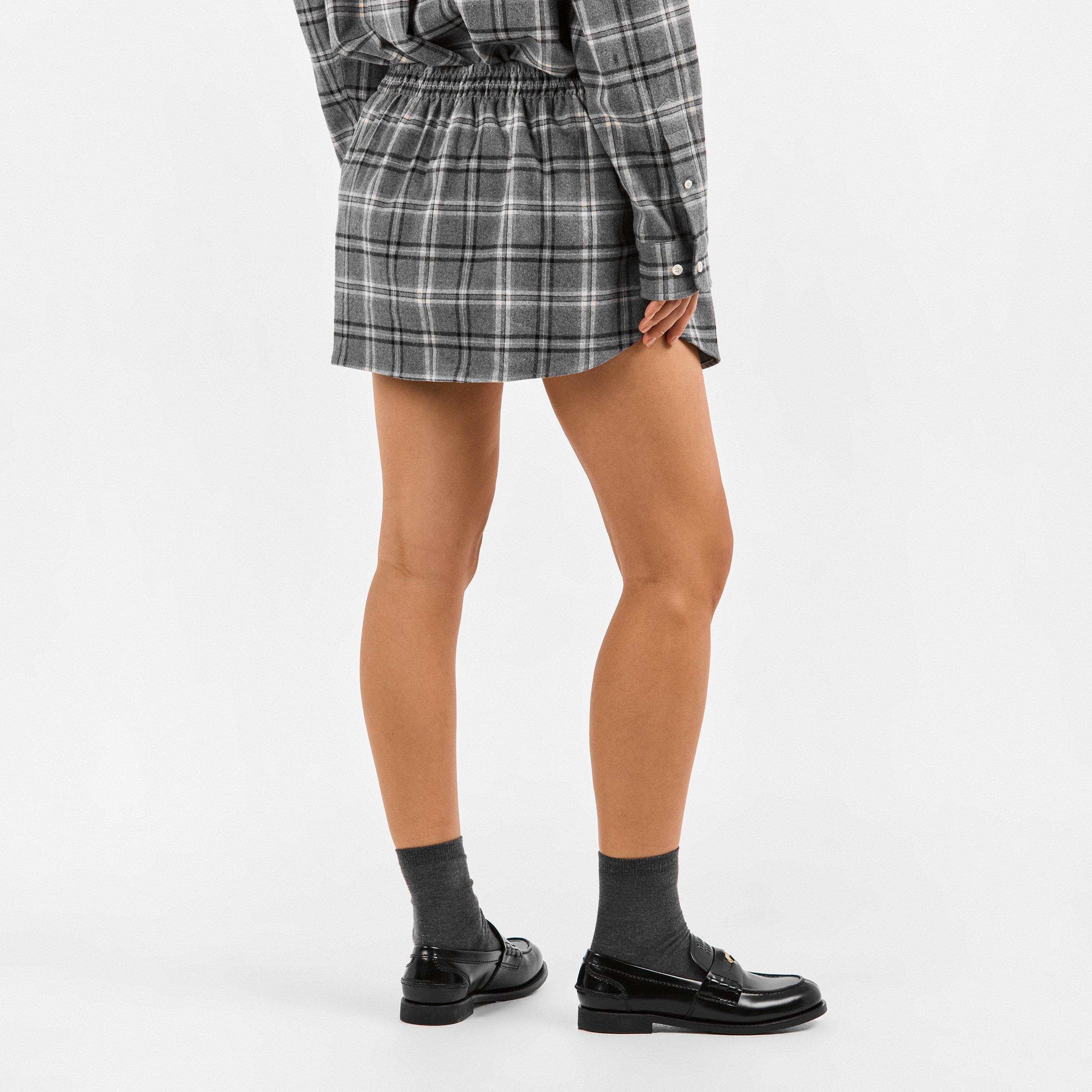 Ardesia - Miu Miu - Women's Flannel Mini Skirt - 4