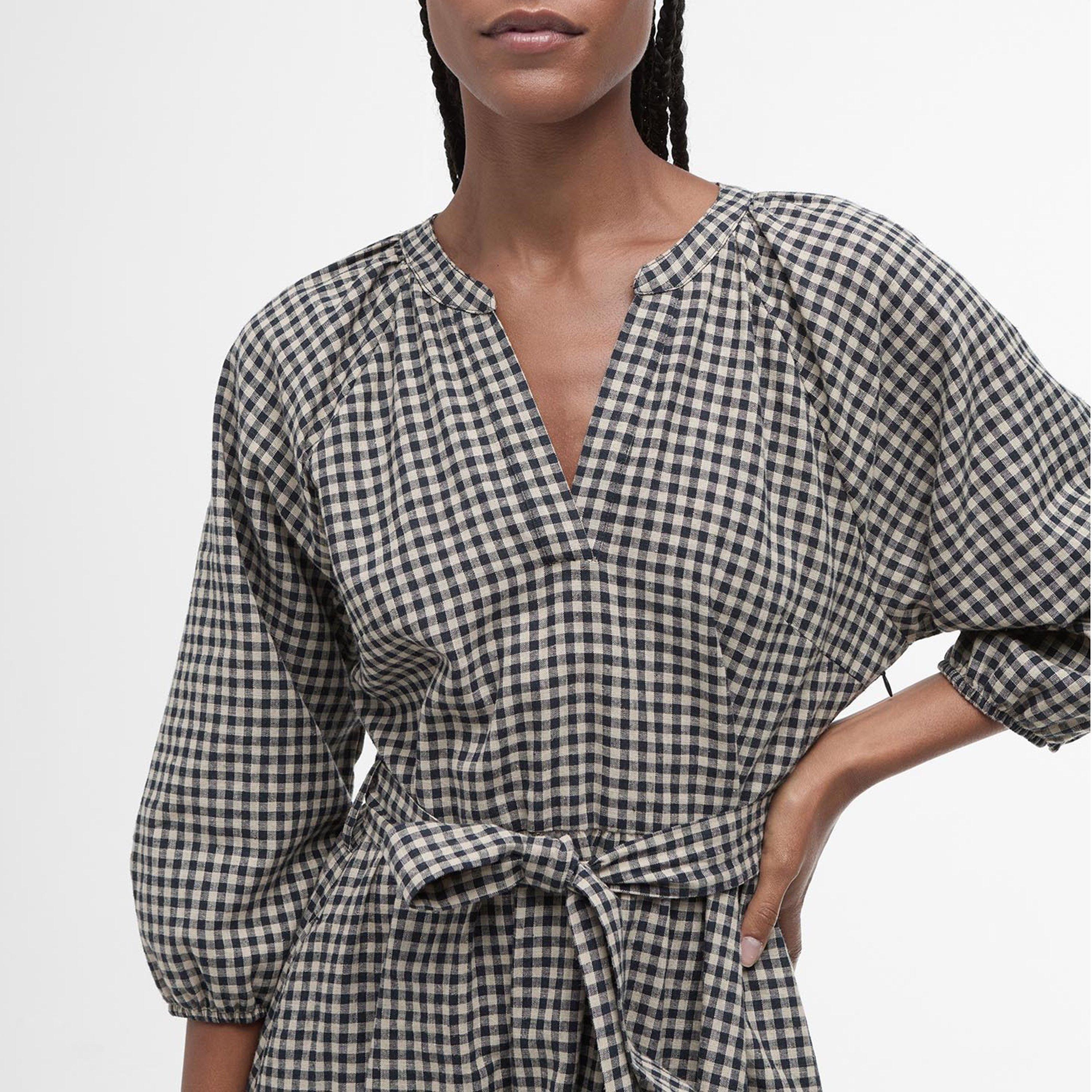 Dark Navy/Sand - Barbour - Suri Midi Dress - 4