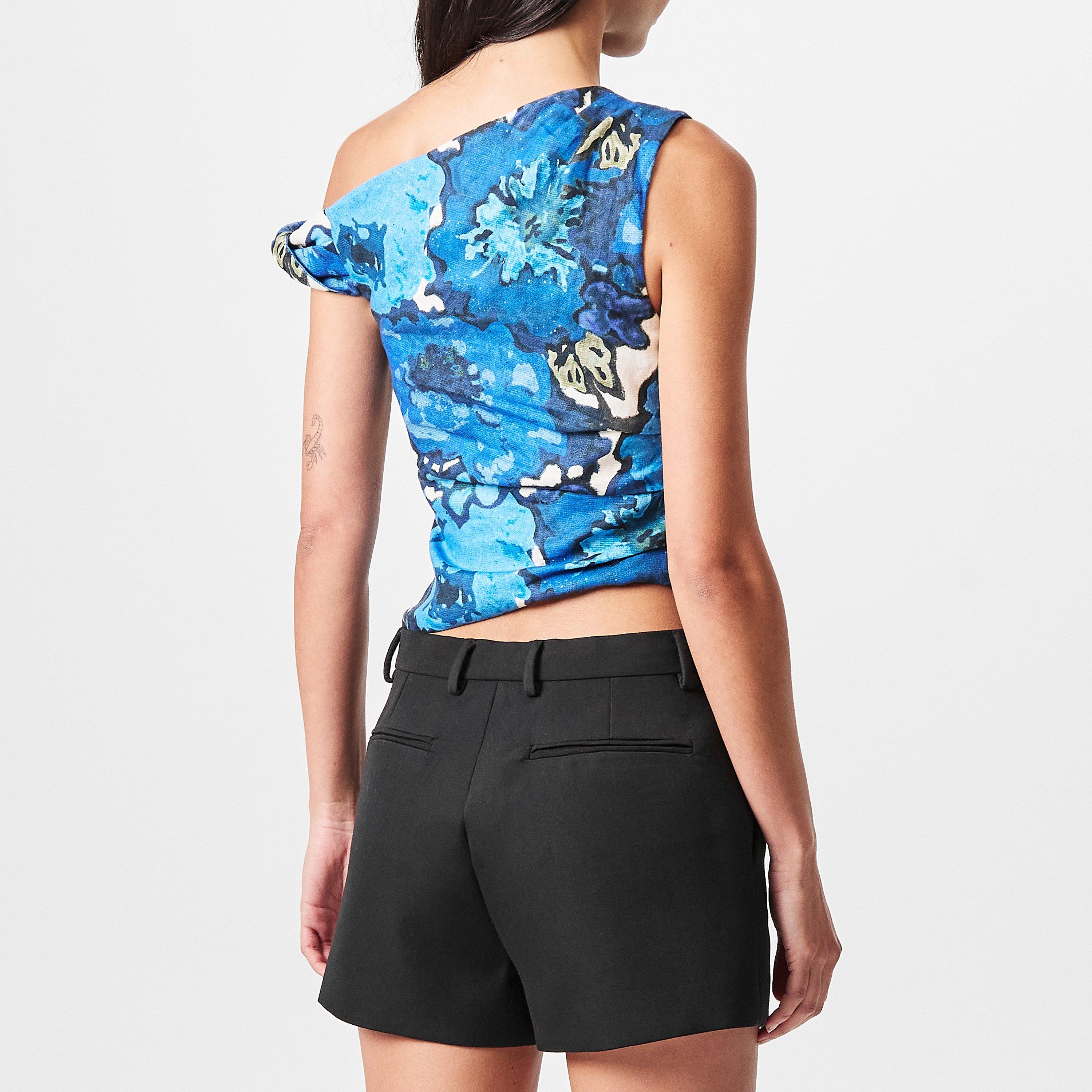 Flora Print - Sir the Label - Women's Camellia Twist Crop Top - 4
