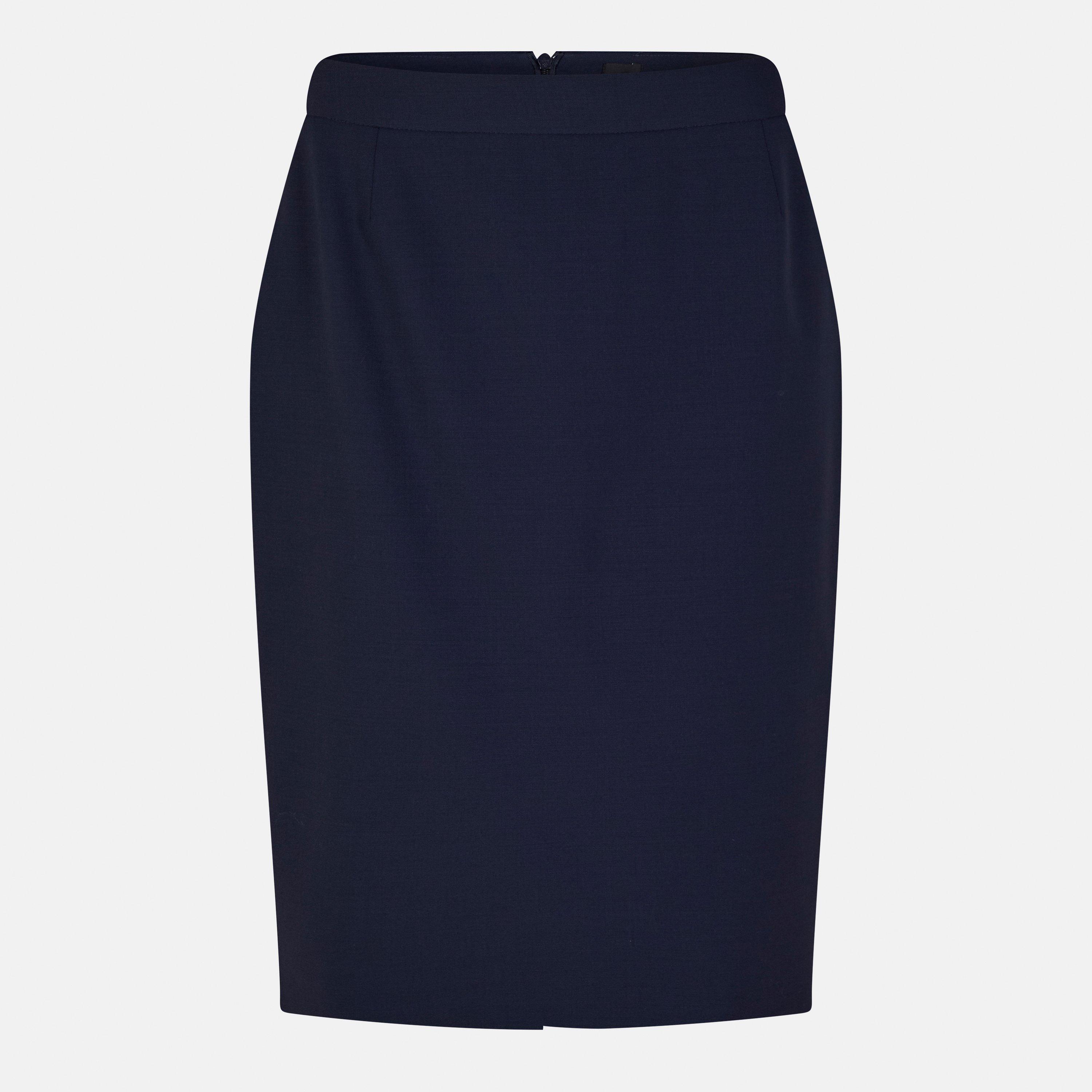 Navy - Boss - Women's Vilea Jersey Skirt - 1