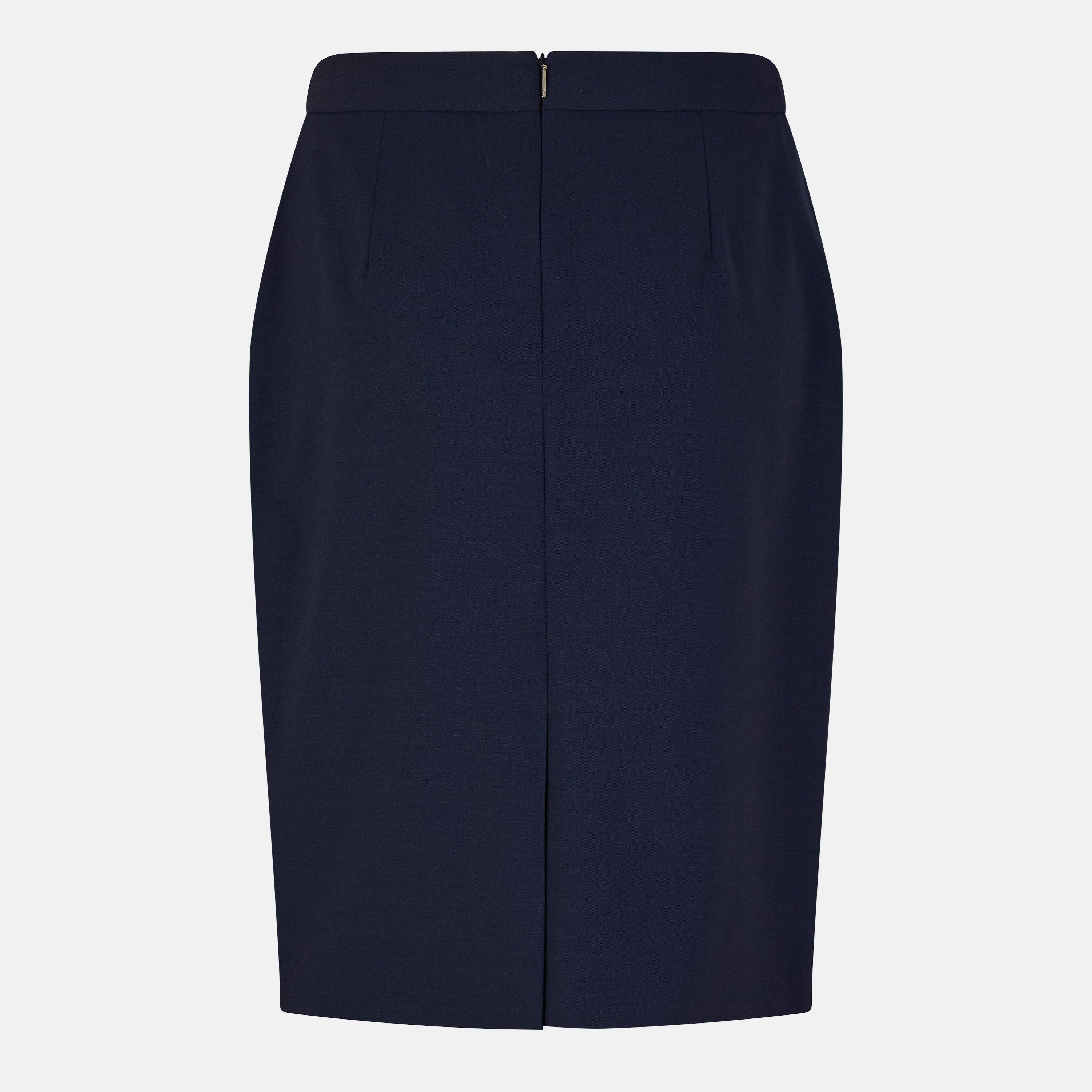 Navy - Boss - Vilea Jersey Skirt - 2