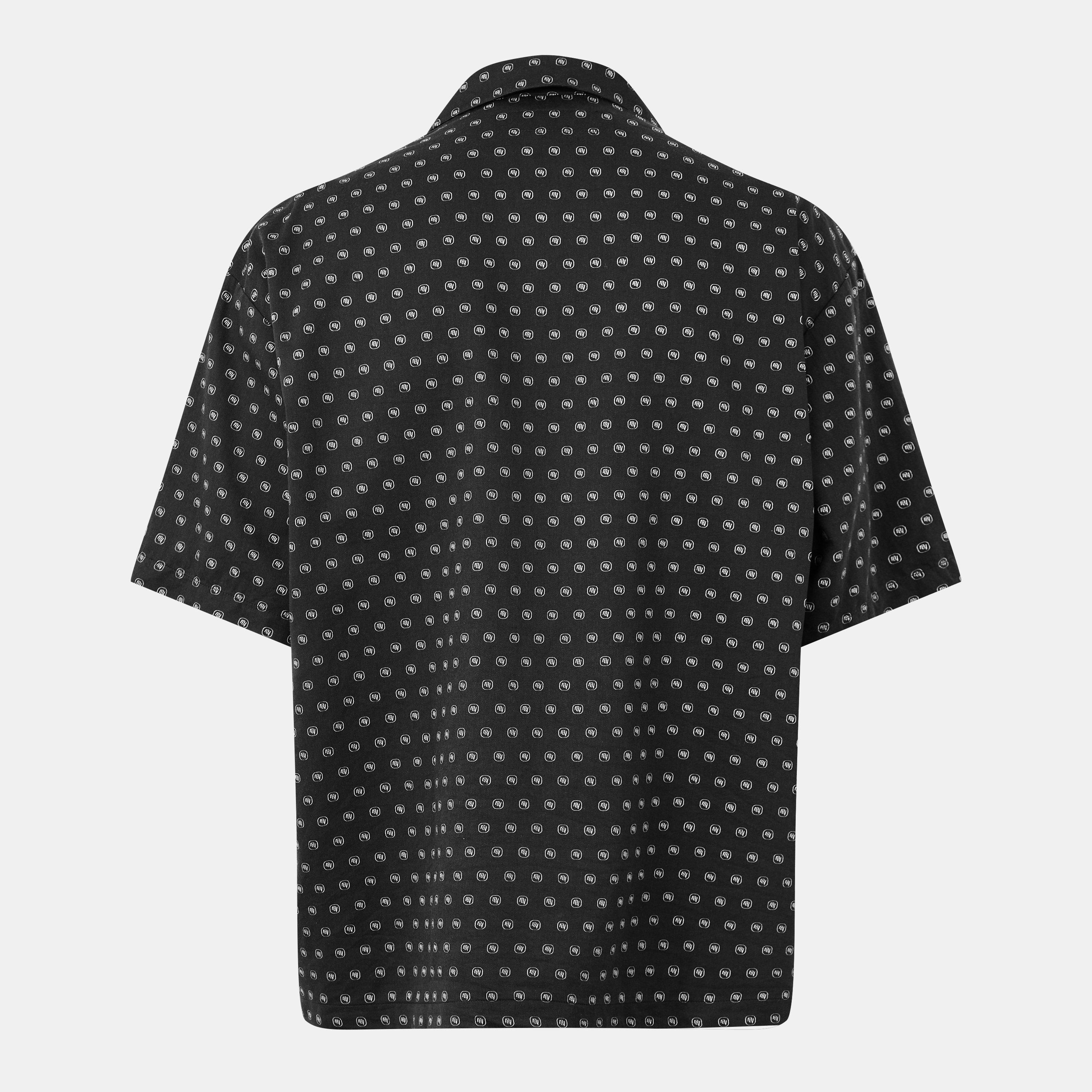 Black - Neighborhood - Men's Monogram Short Sleeve Bowling Shirt - 2