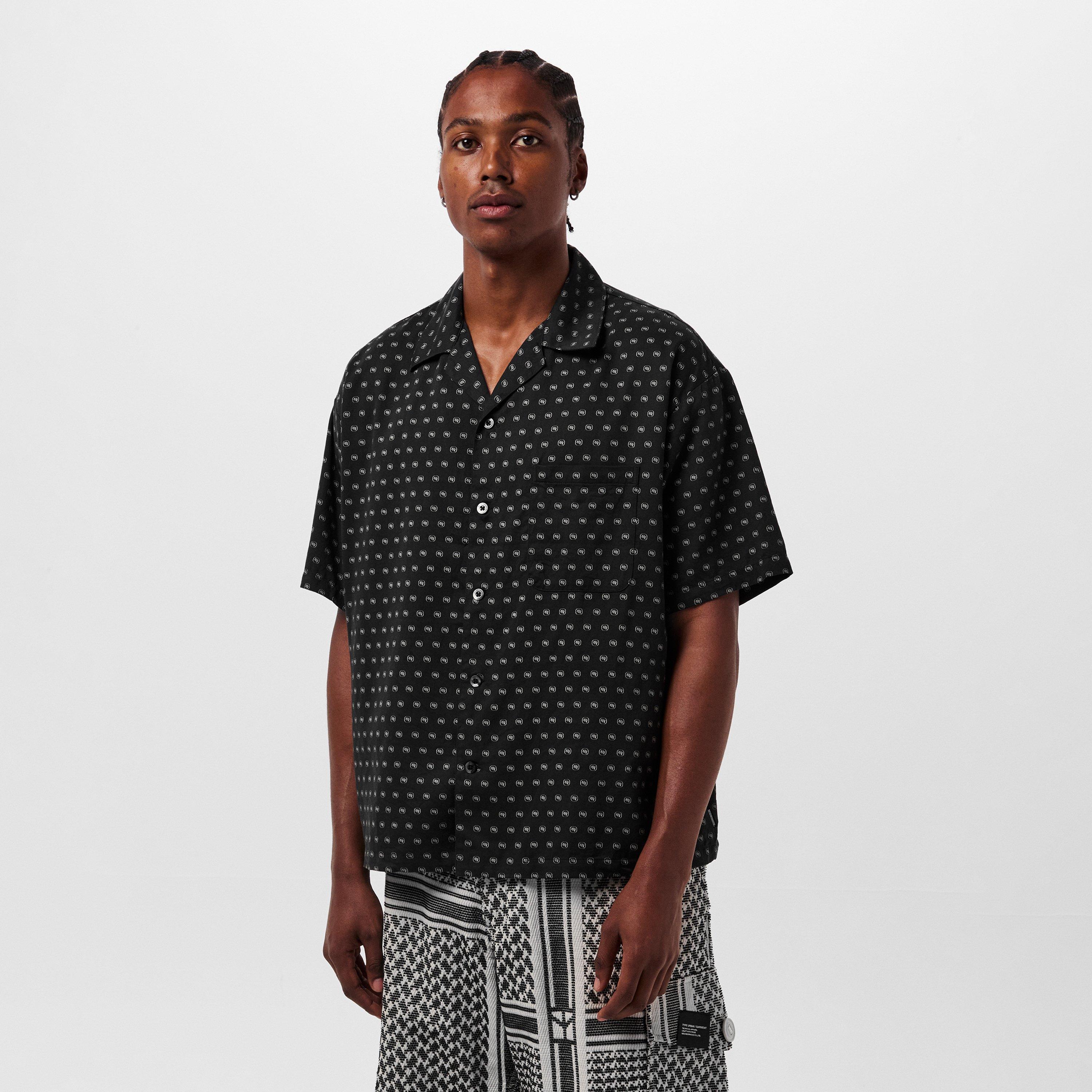 Black - Neighborhood - Men's Monogram Short Sleeve Bowling Shirt - 3