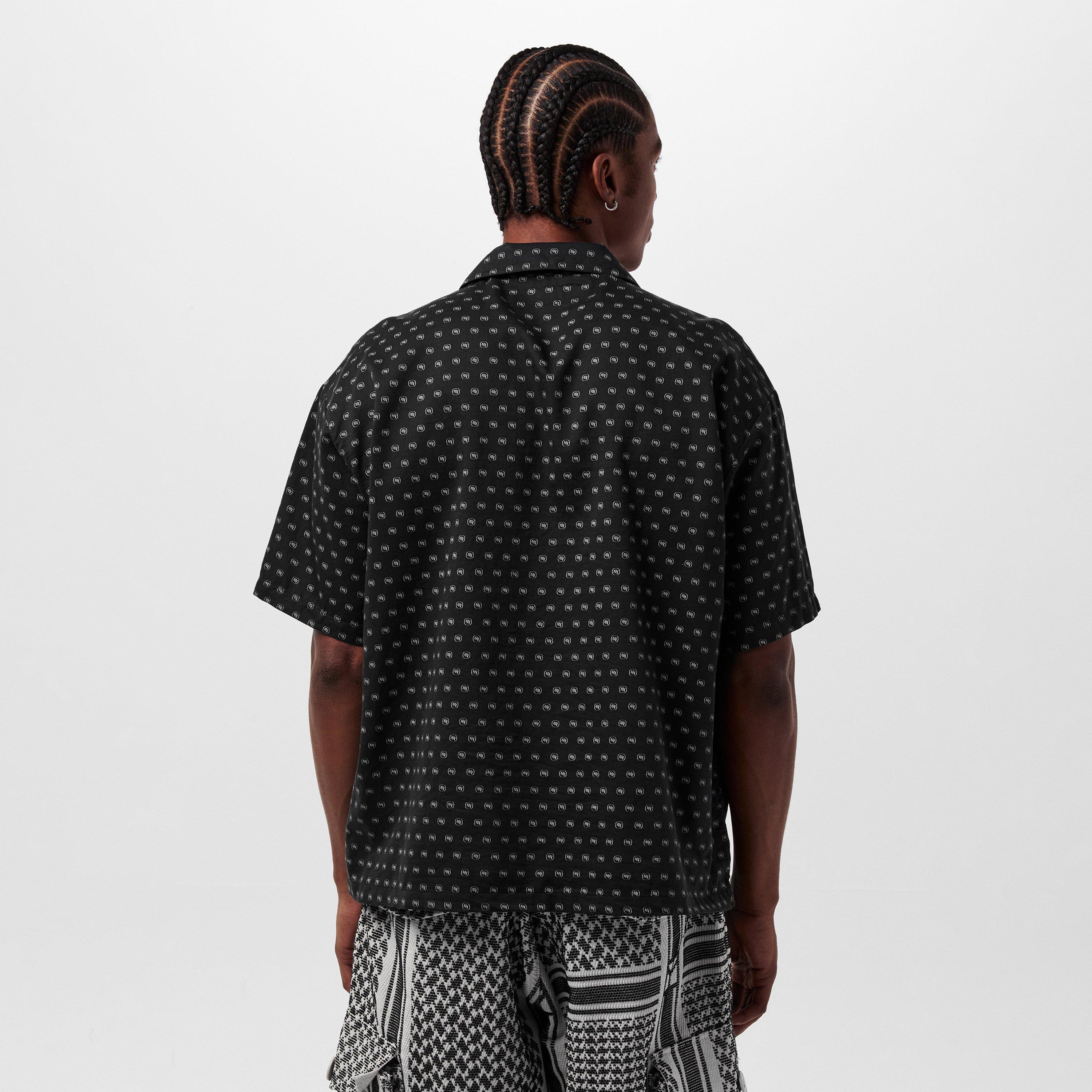 Black - Neighborhood - Men's Monogram Short Sleeve Bowling Shirt - 4
