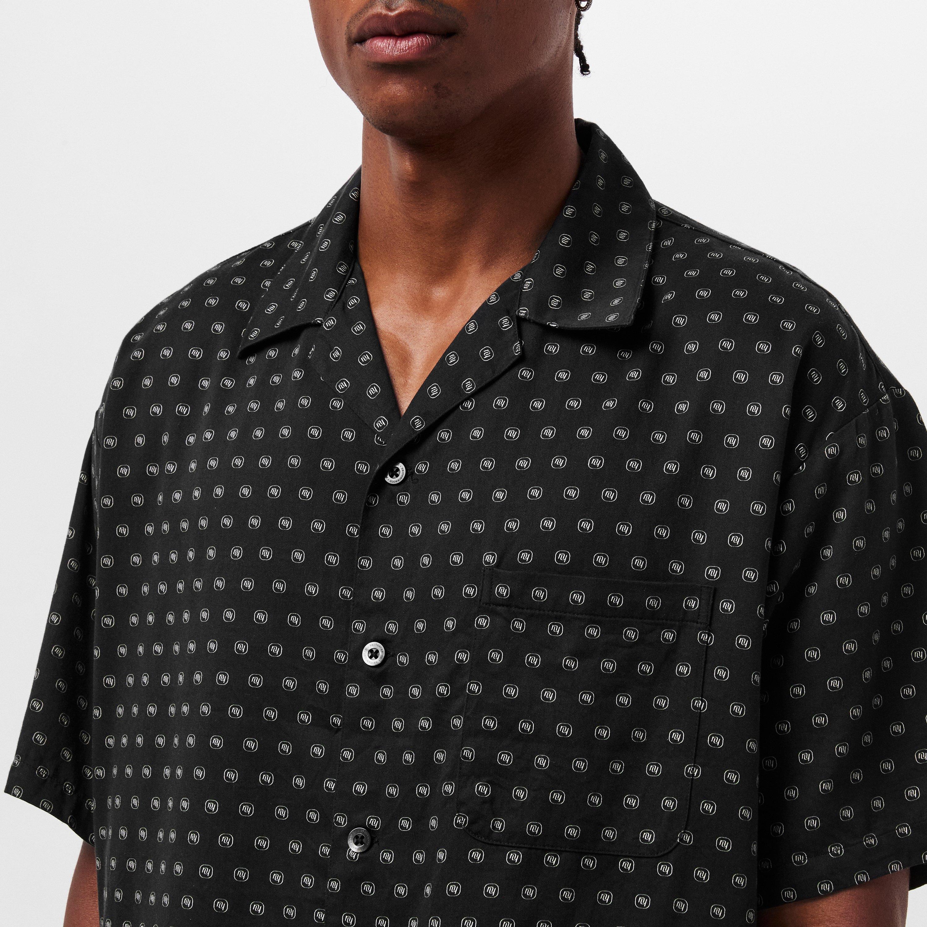 Black - Neighborhood - Men's Monogram Short Sleeve Bowling Shirt - 5