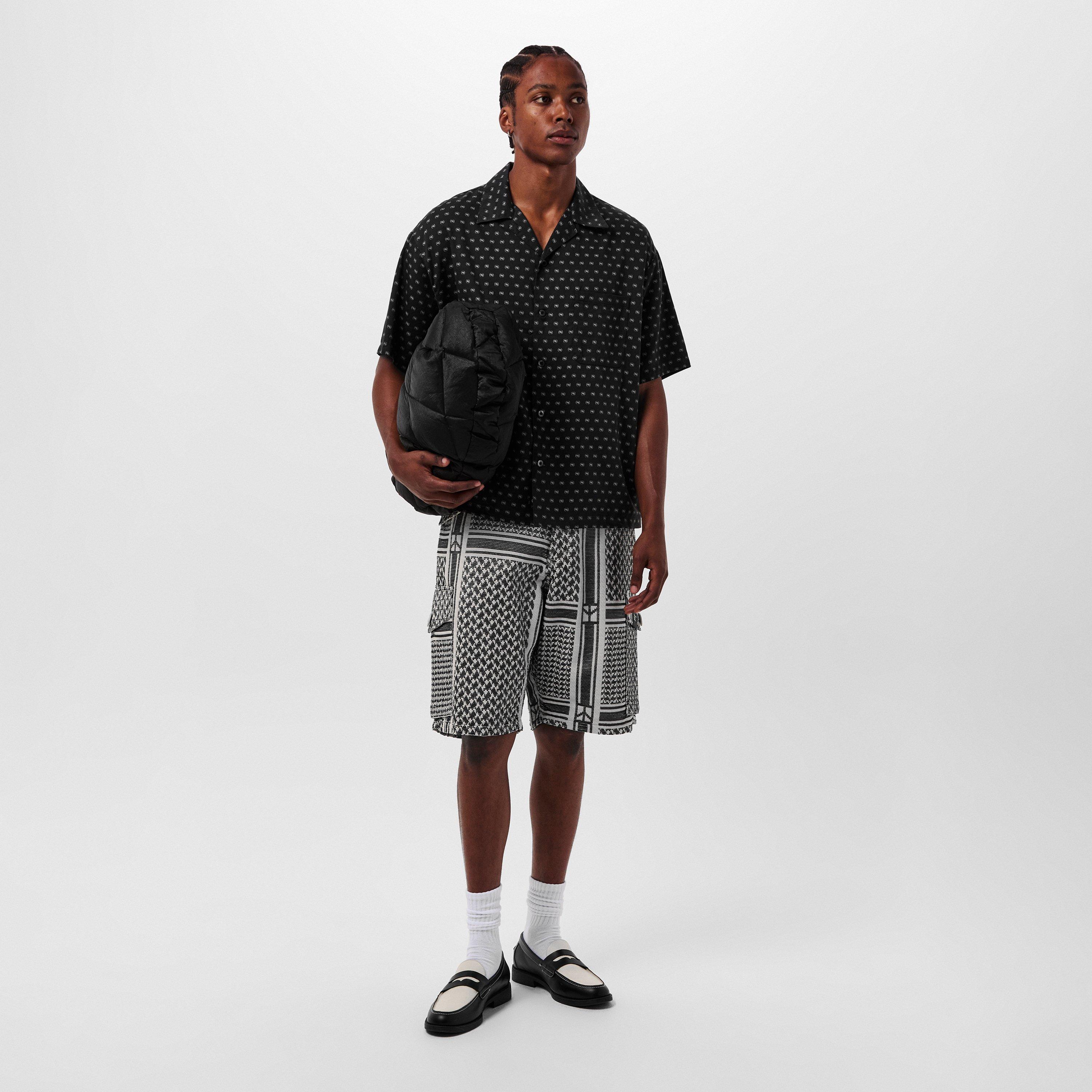 Black - Neighborhood - Men's Monogram Short Sleeve Bowling Shirt - 6