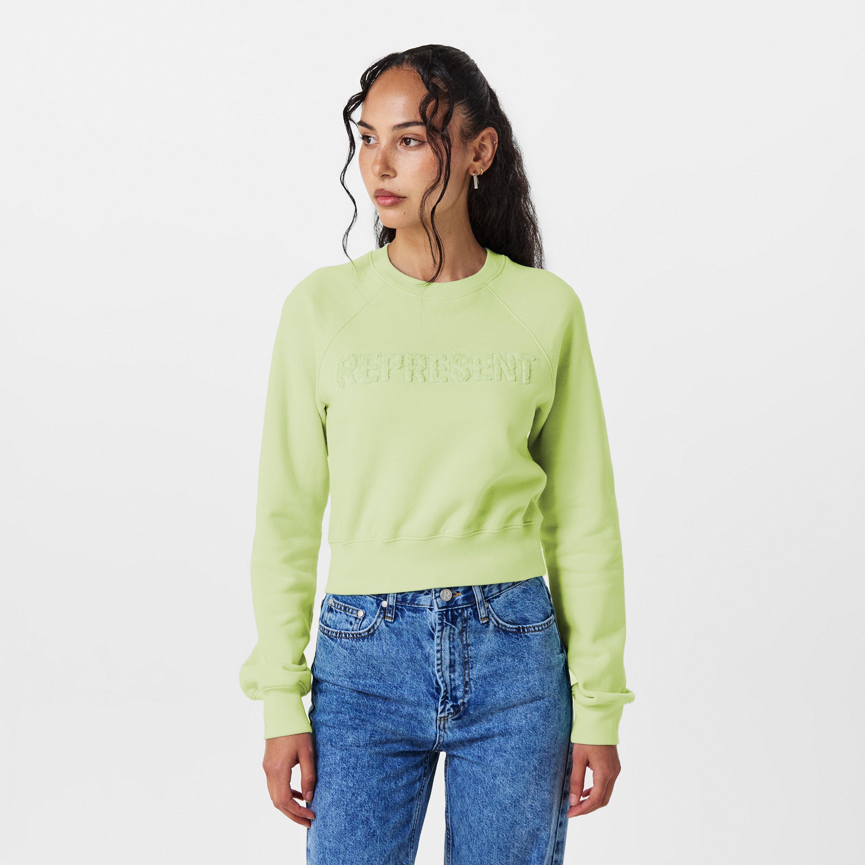 Green - Represent - Women's Rep Fly Cropped Design Sweatshirt - 4