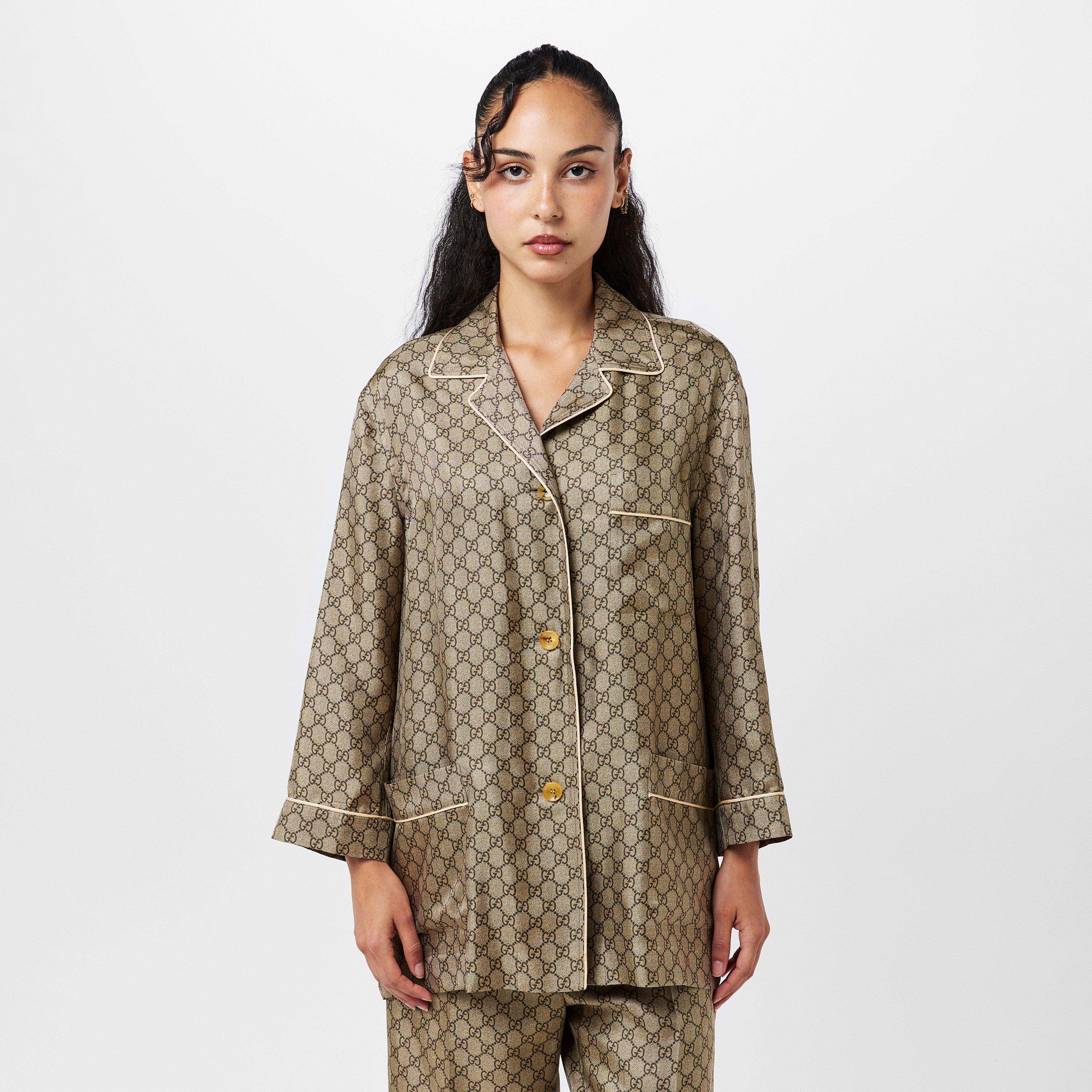 Camel/Mix - Gucci - Women's Patterned Long-Sleeve Shirt - 3