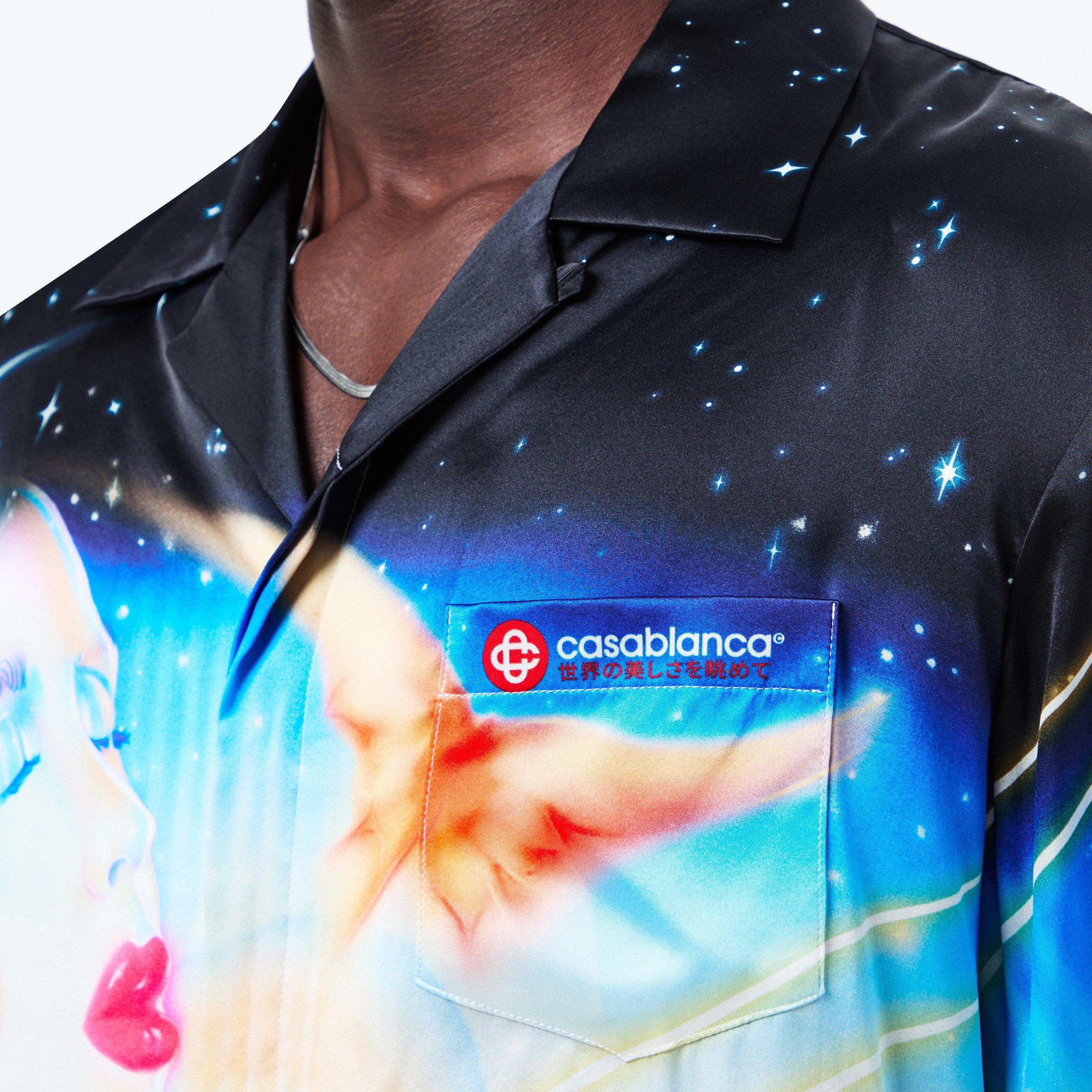 Multi - Casablanca - Men's Casa Galactic Silk Long-Sleeve Bowling Shirt - 5