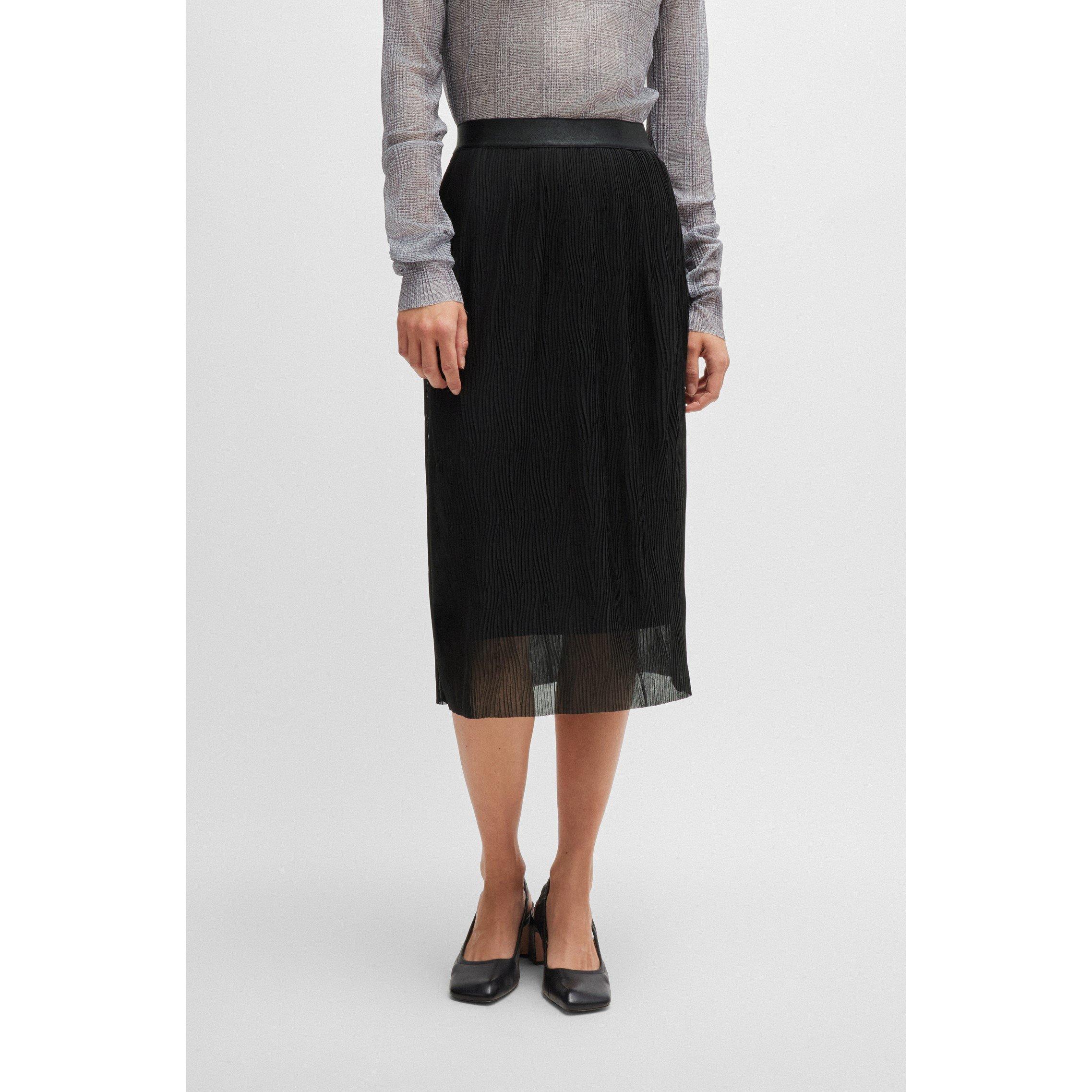 Black - Boss - Evibelle Midi Skirt - 4