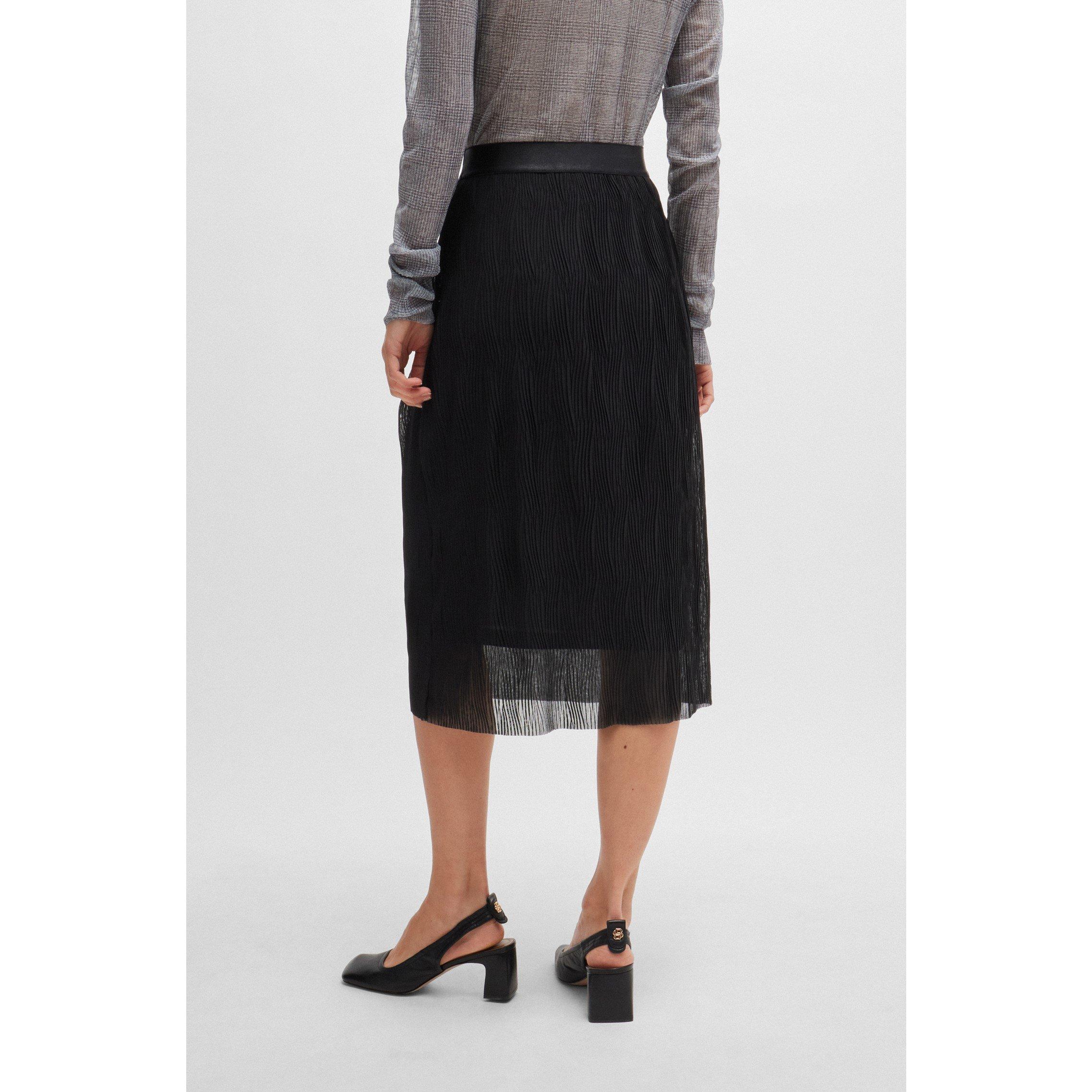 Black - Boss - Evibelle Midi Skirt - 5