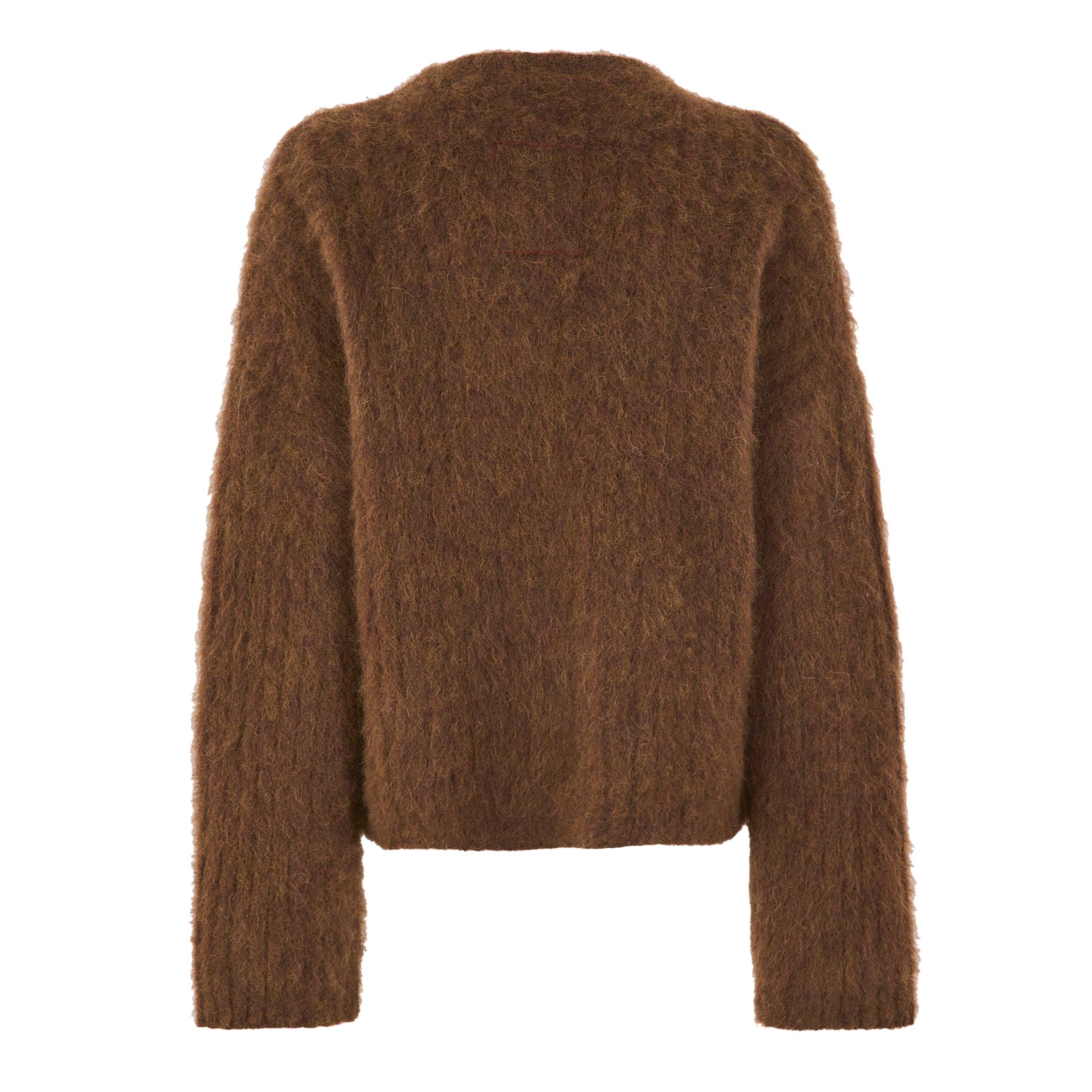 Mustard - Uma Wang - Women's Alpaca Wool Crew-Neck Jumper - 2