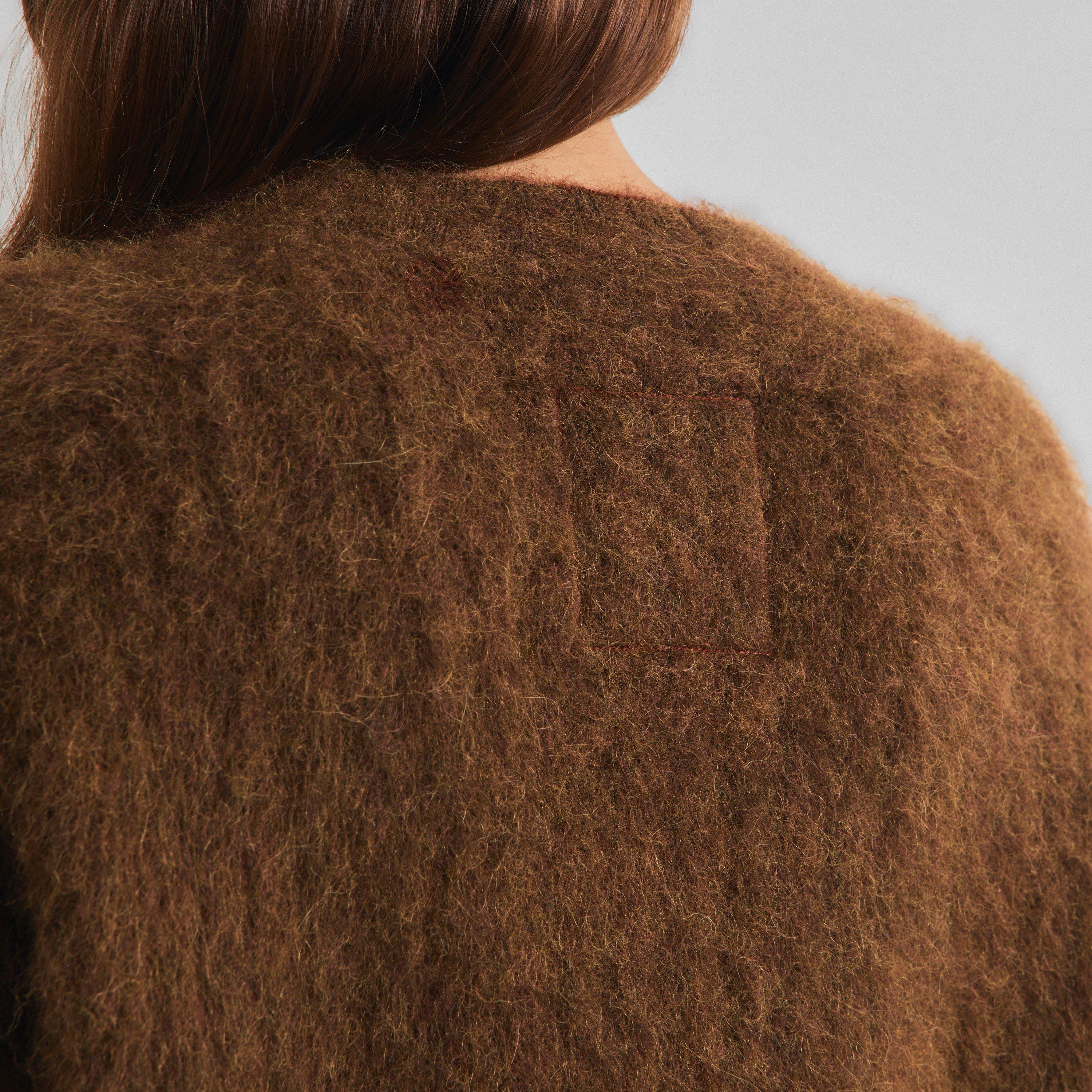 Mustard - Uma Wang - Women's Alpaca Wool Crew-Neck Jumper - 5