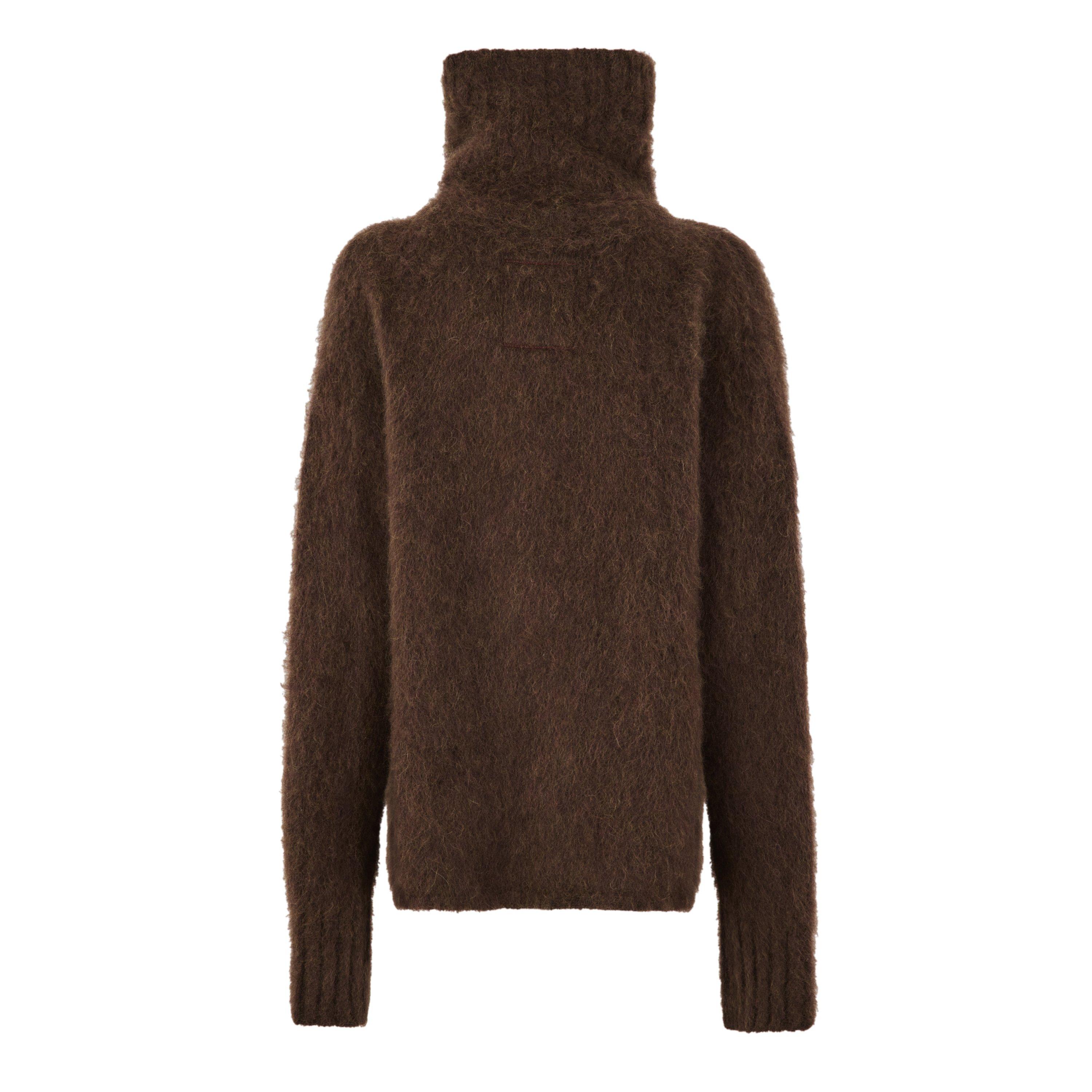 Mustard - Uma Wang - Women's Wool Funnel-Neck Long-Sleeve Jumper - 2