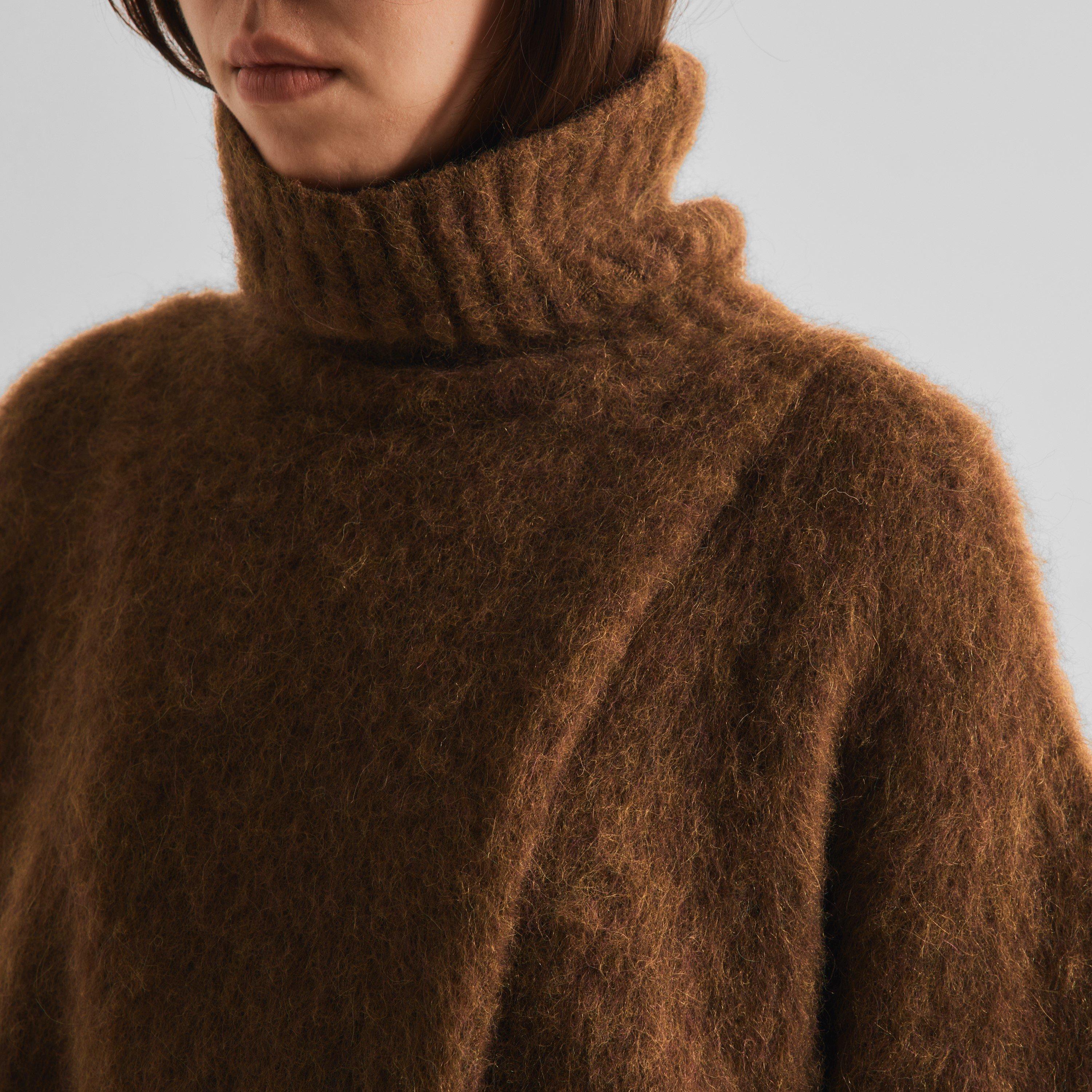 Mustard - Uma Wang - Women's Wool Funnel-Neck Long-Sleeve Jumper - 5