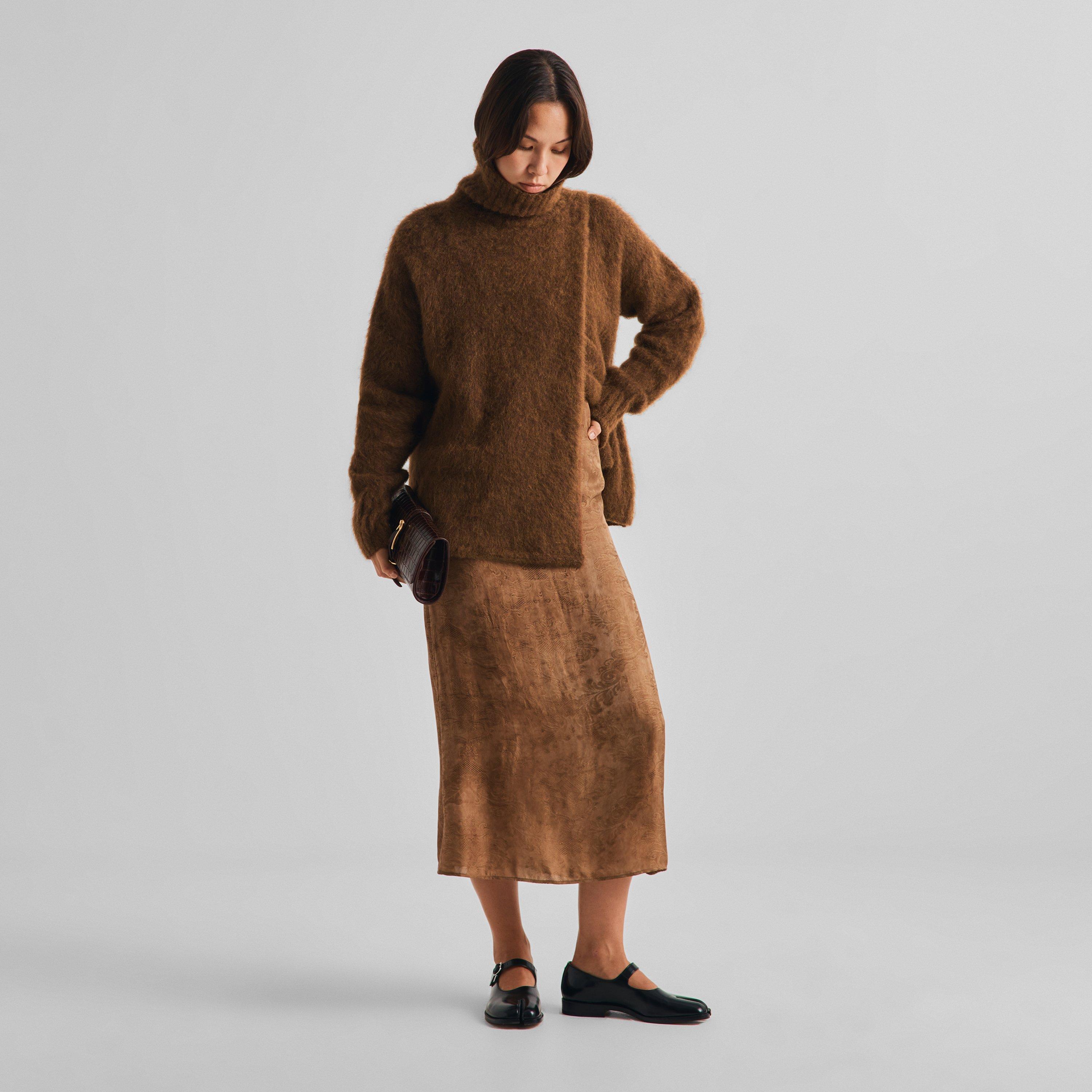 Mustard - Uma Wang - Women's Wool Funnel-Neck Long-Sleeve Jumper - 6