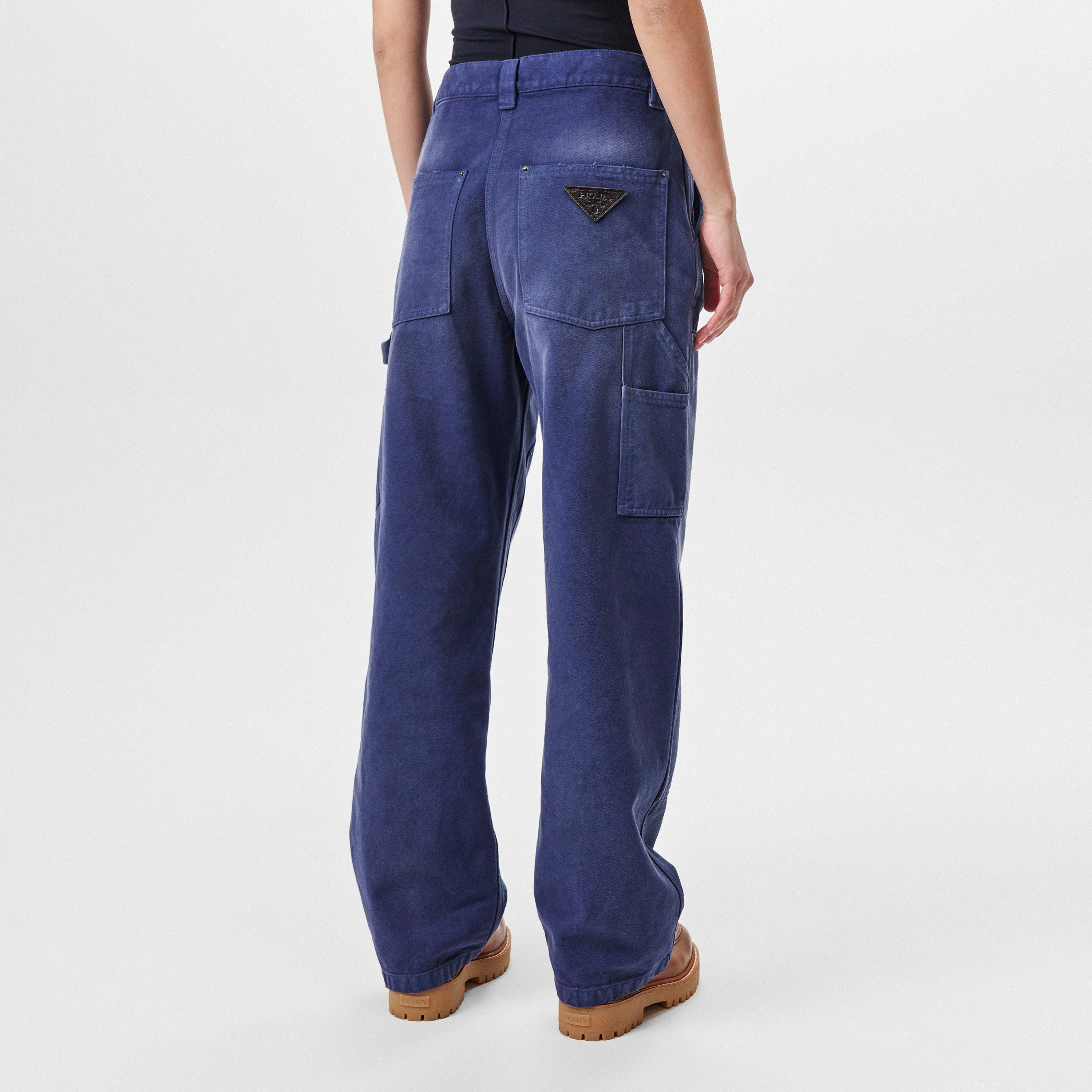 Navy - Prada - Canvas Trousers - 4