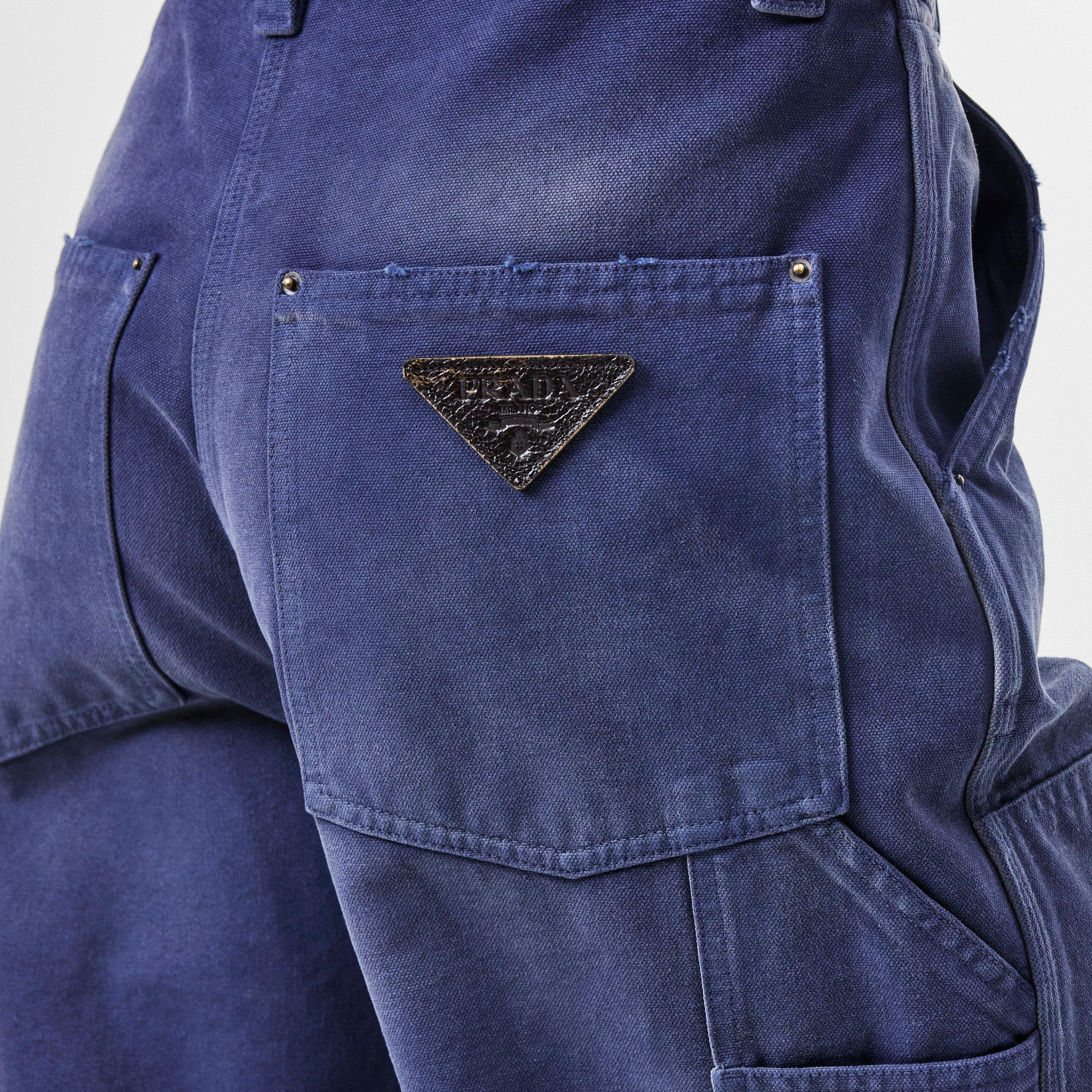 Navy - Prada - Canvas Trousers - 5