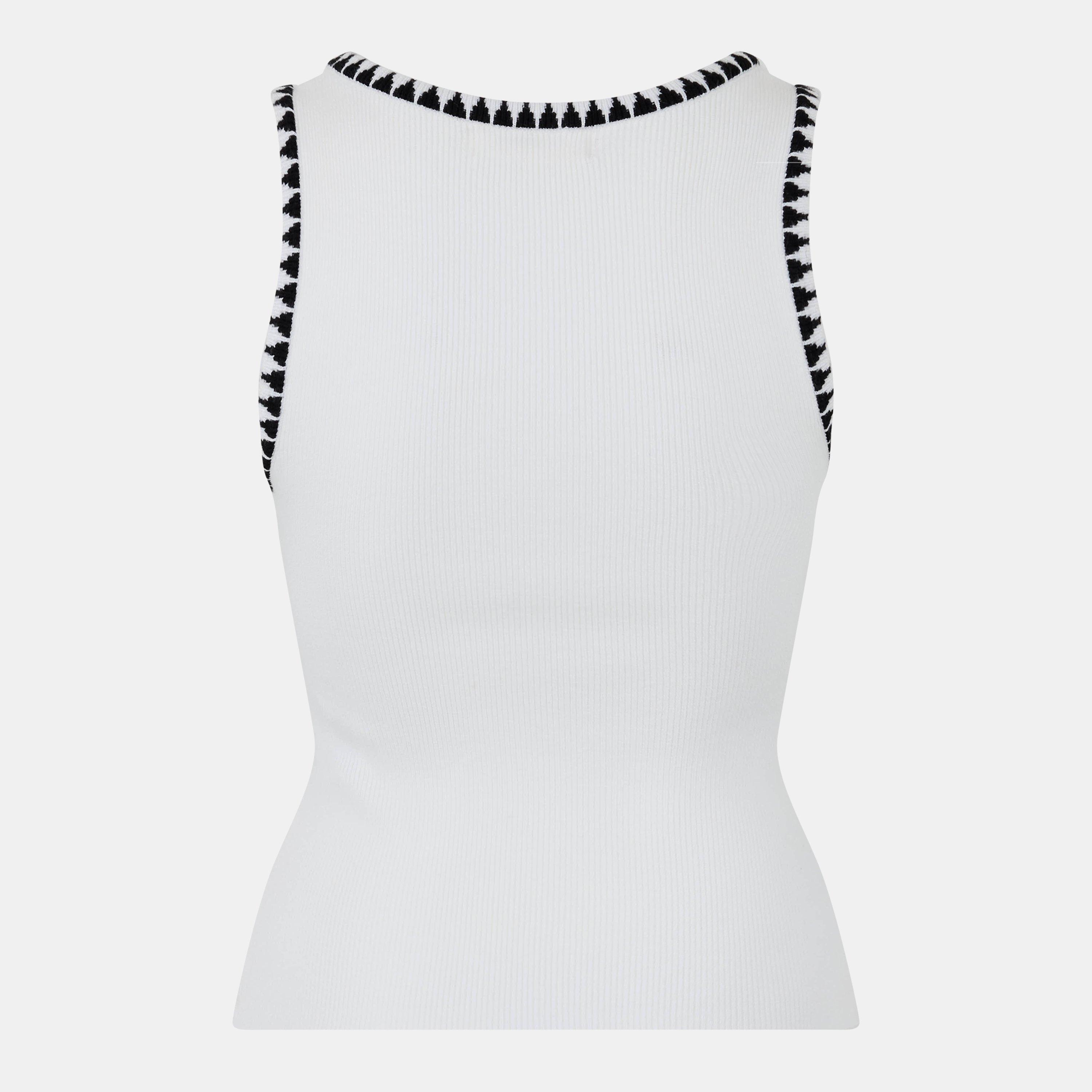 WHITE - 4th and Reckless - Women's Ruben Knitted Racerback Vest - 2