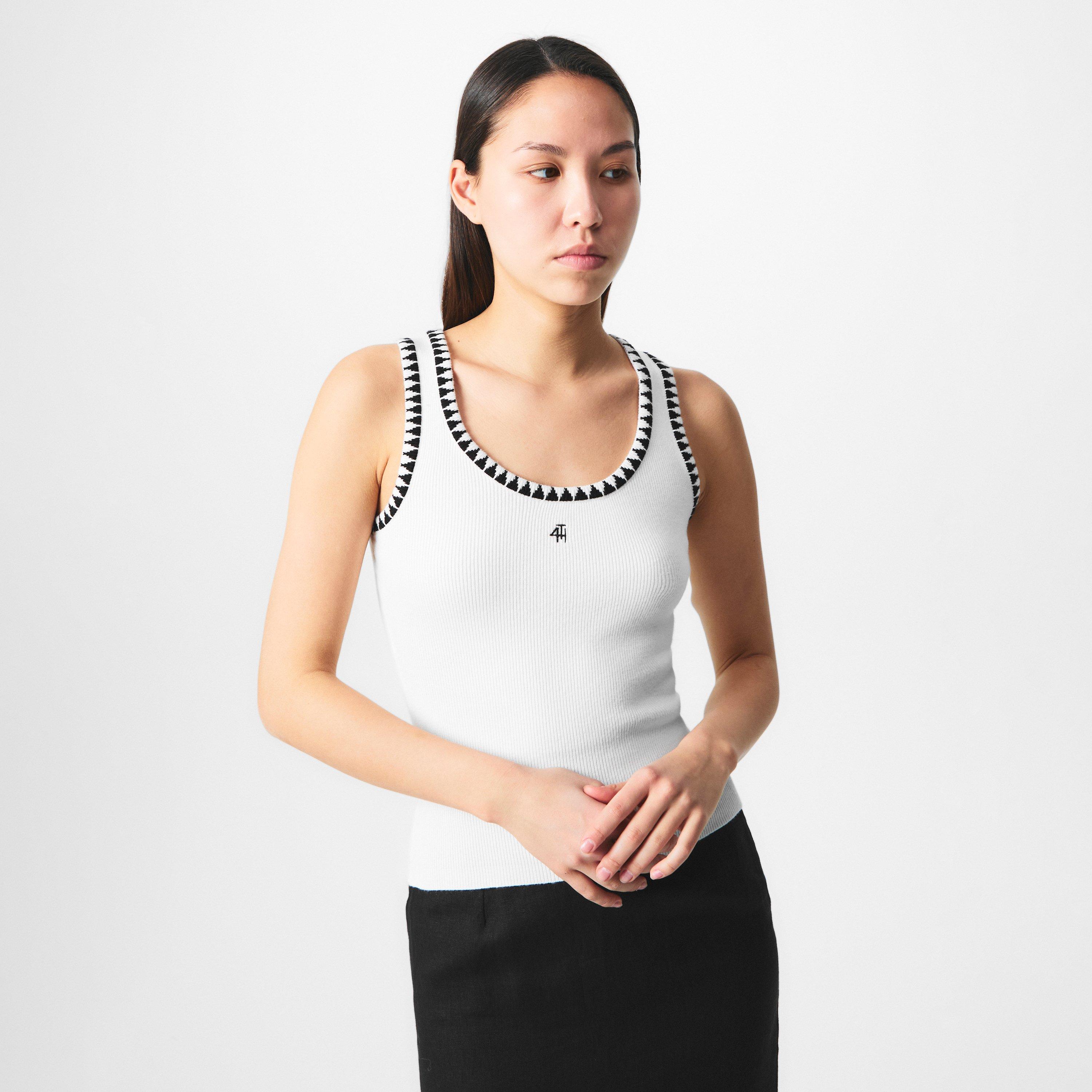WHITE - 4th and Reckless - Women's Ruben Knitted Racerback Vest - 3