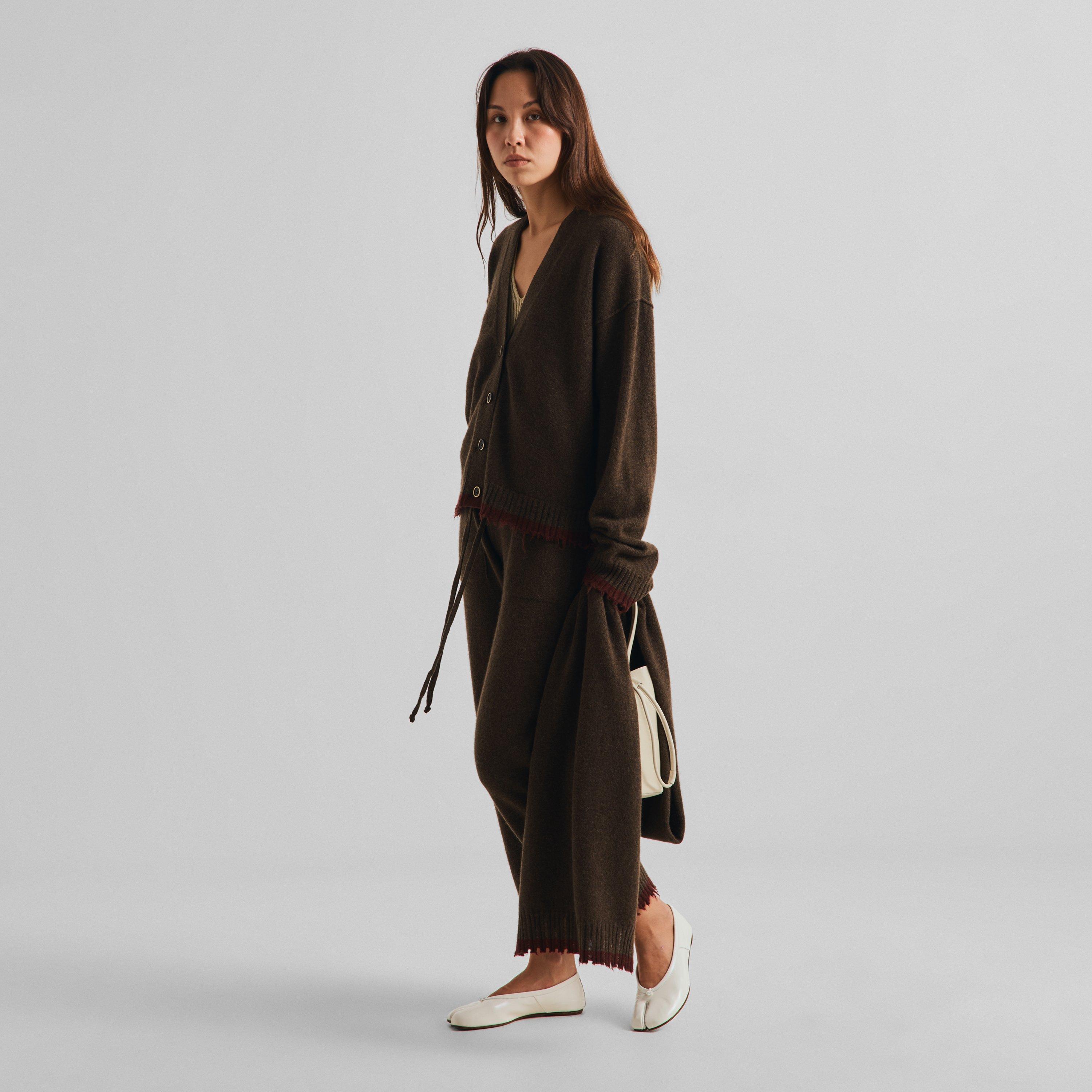 Brown/Red - Uma Wang - Women's Cashmere Oversized-Fit Over Cardigan - 6