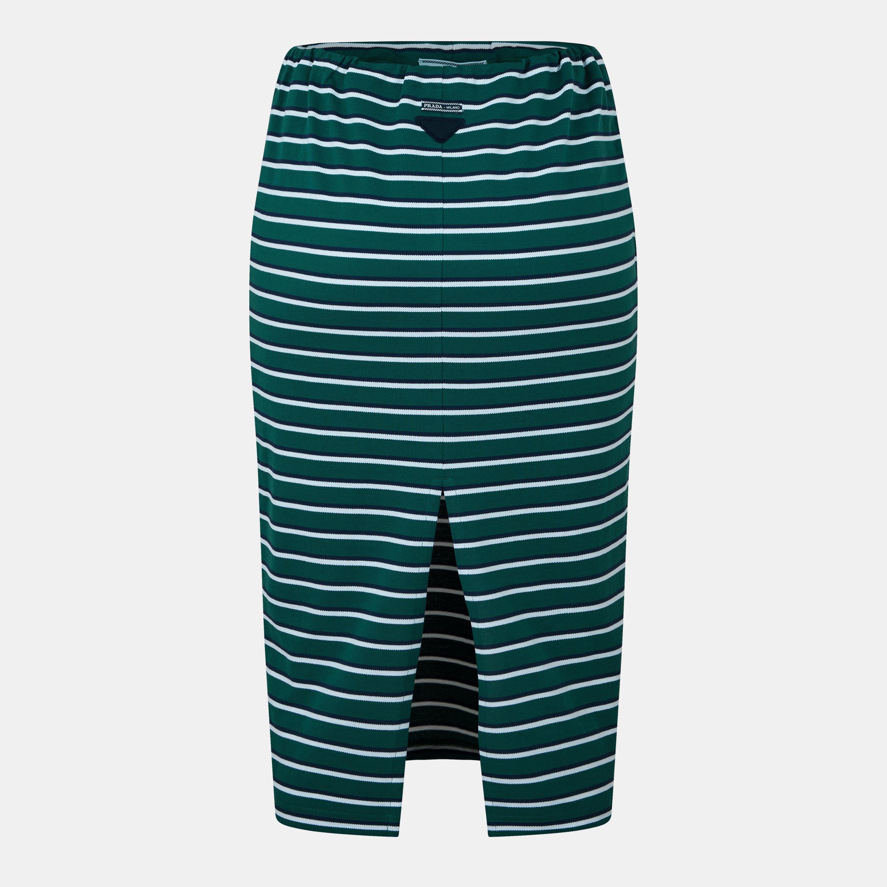 Smeraldo - Prada - Women's Piquet Midi Skirt - 2