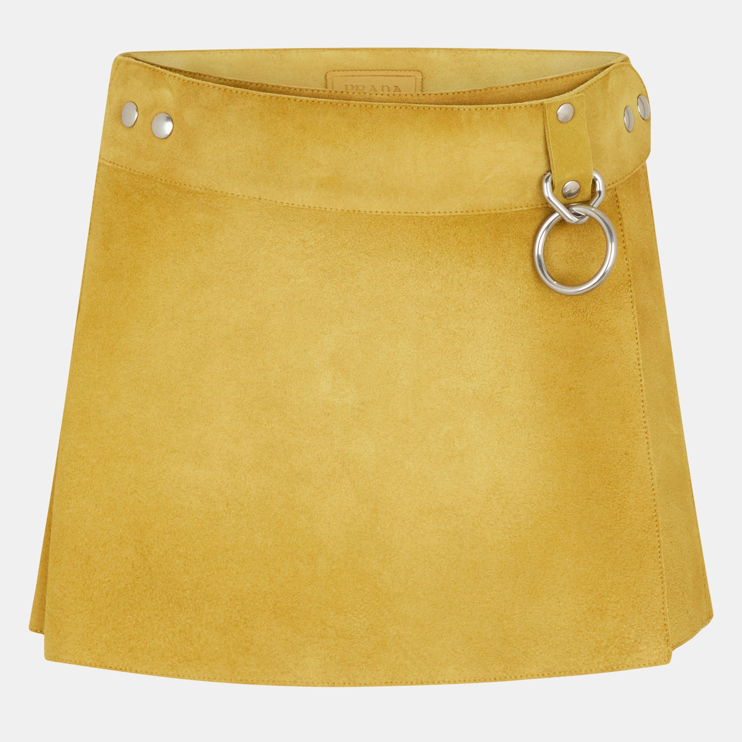 Mimosa - Prada - Suede Mini Skirt - 1