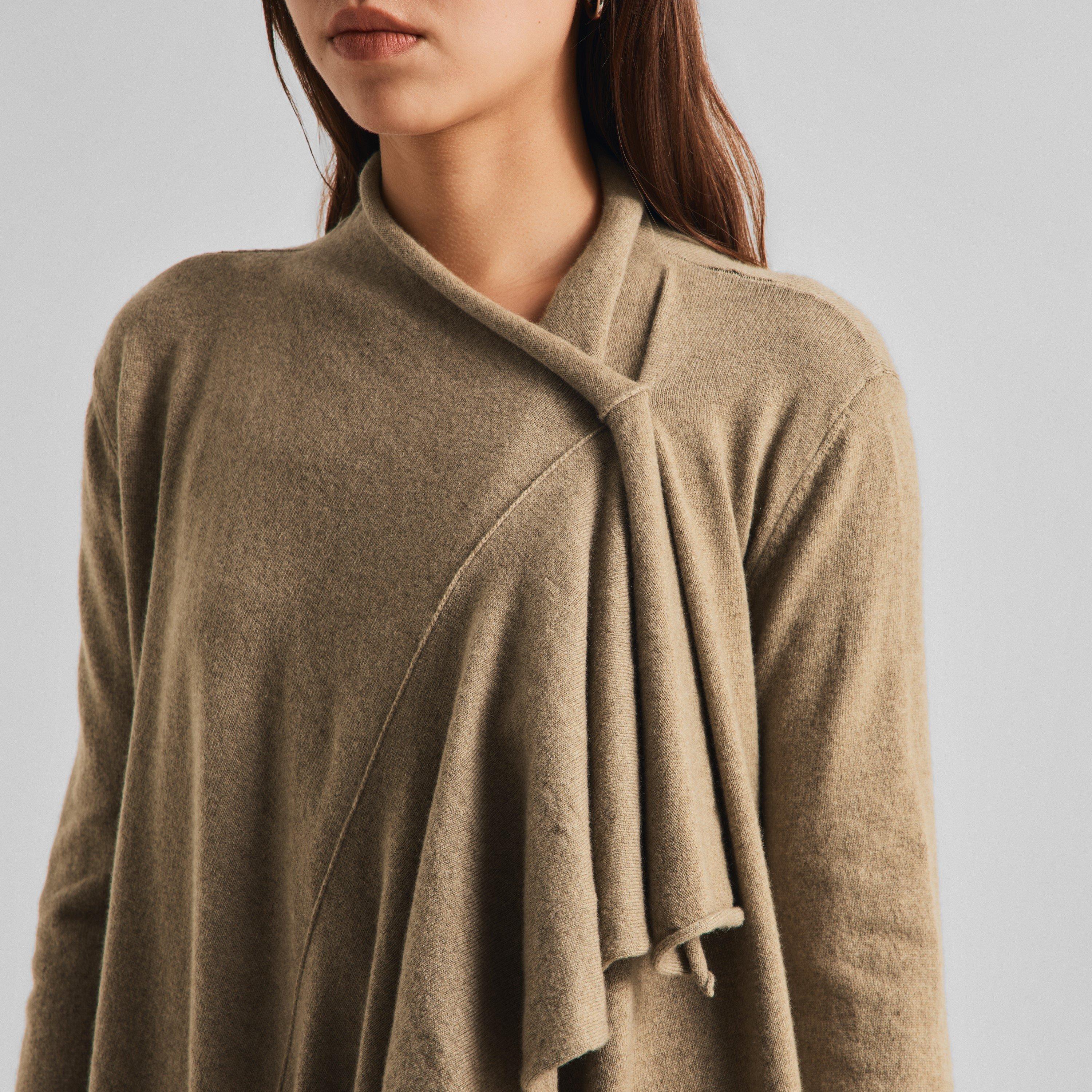 Tan - Uma Wang - Women's Rouges Cashmere Cardigan - 5