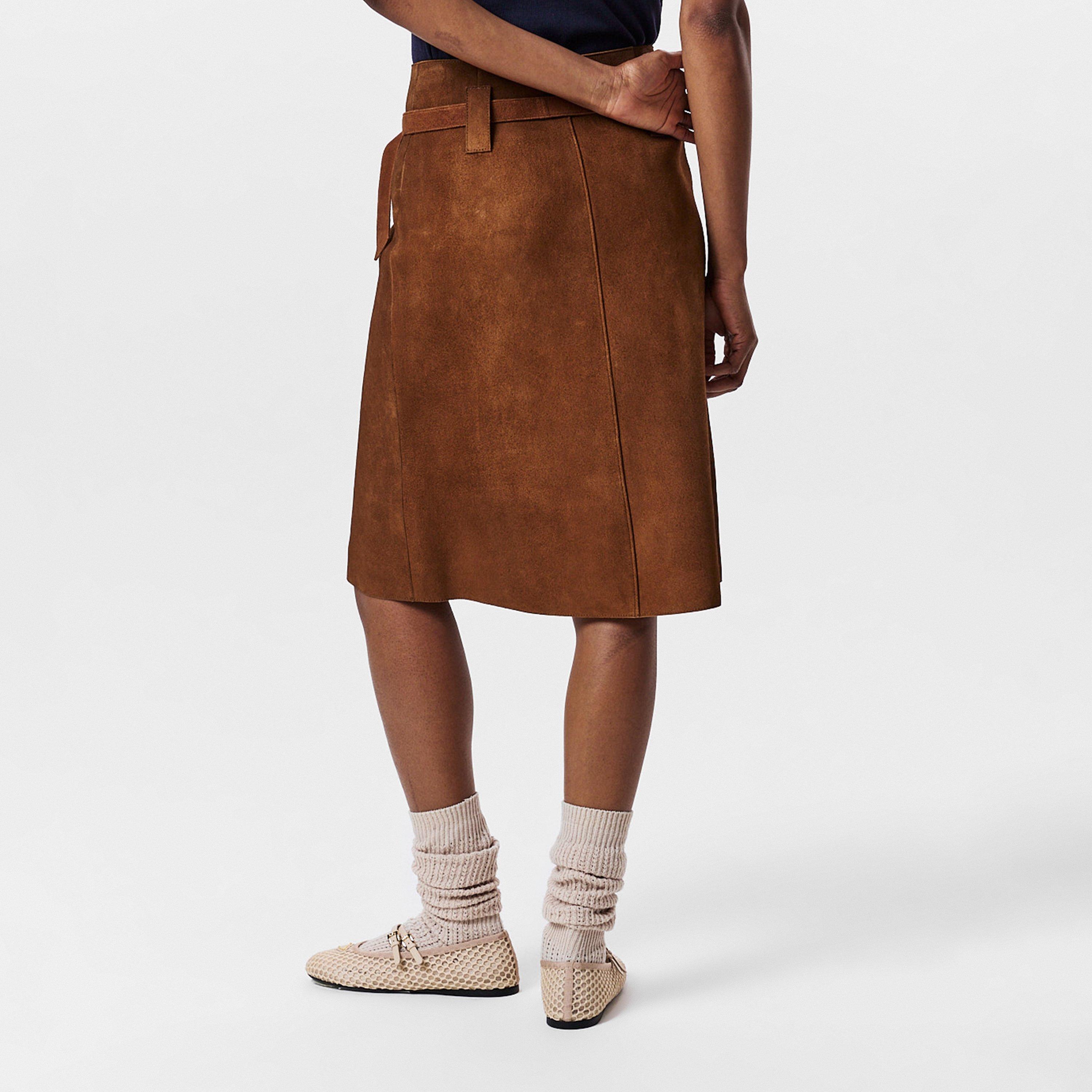 スカート archive PRADA suede skirt beige Prada | Suede Midi Skirt | Cruise Fashion