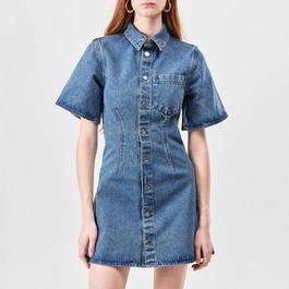 Ami Paris Denim Button Up Dress