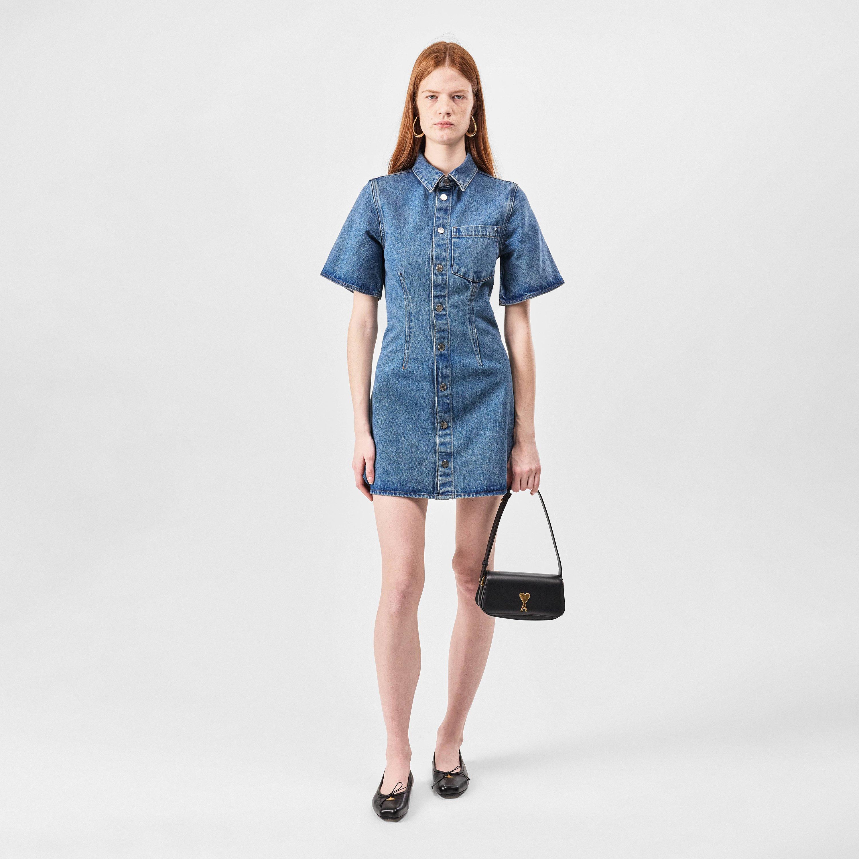 Used Blue - Ami Paris - Denim Button Up Dress - 4
