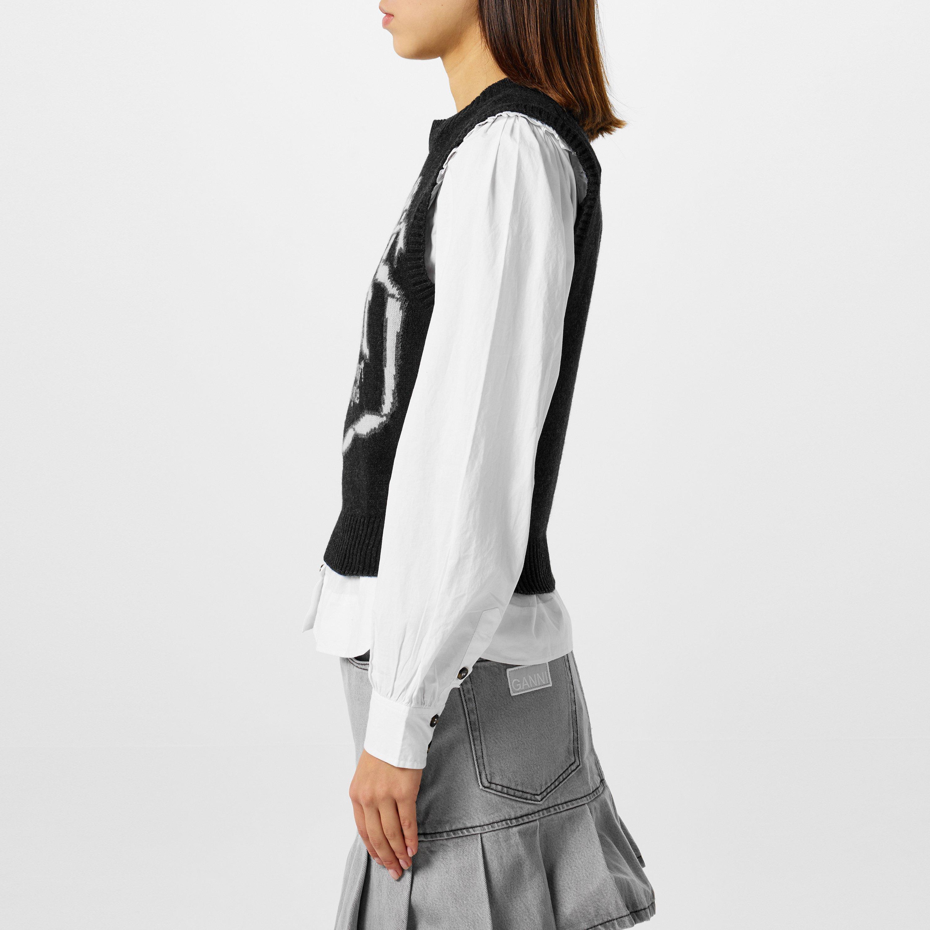 Phantom - Ganni - Graphic Bow Vest - 2