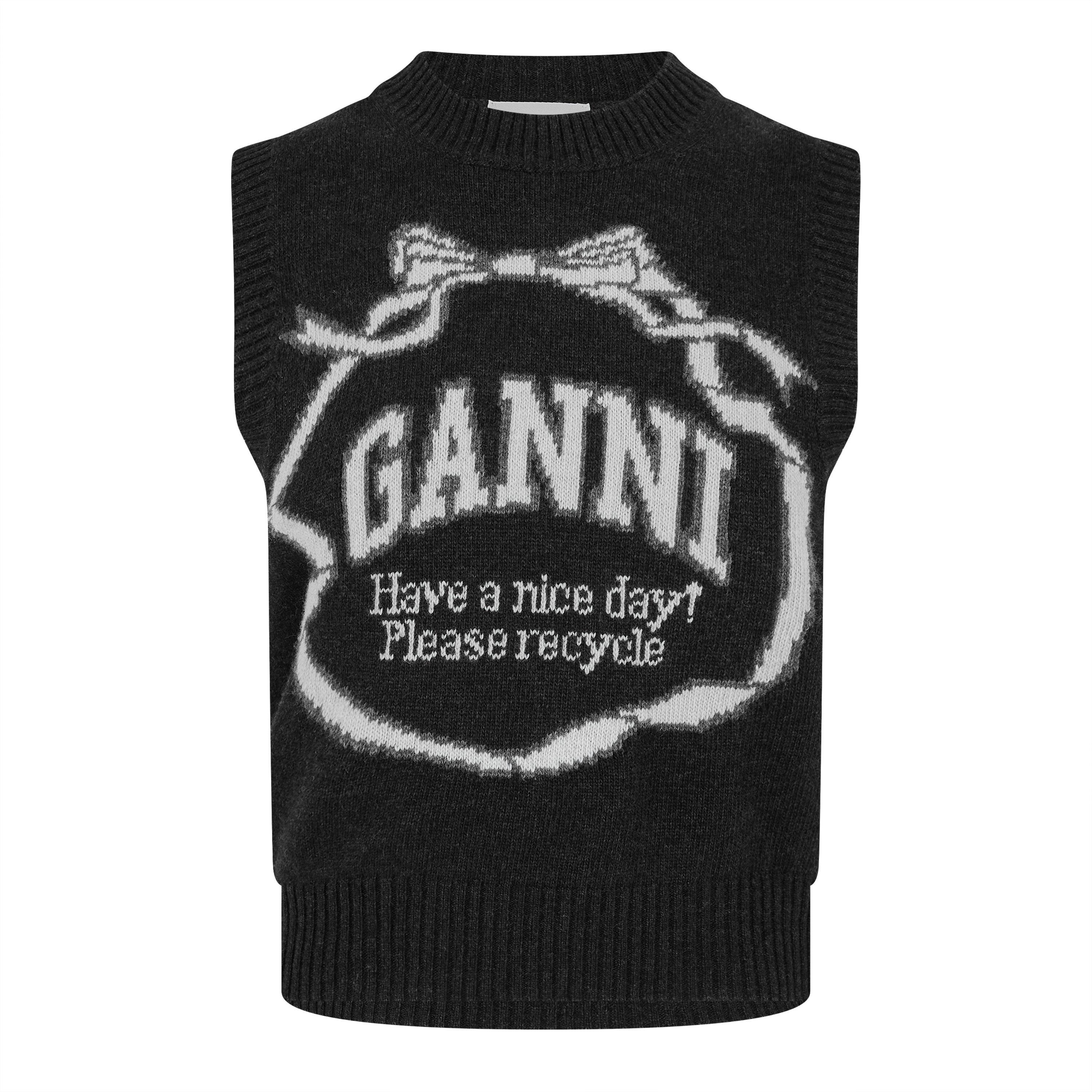 Phantom - Ganni - Graphic Bow Vest - 5