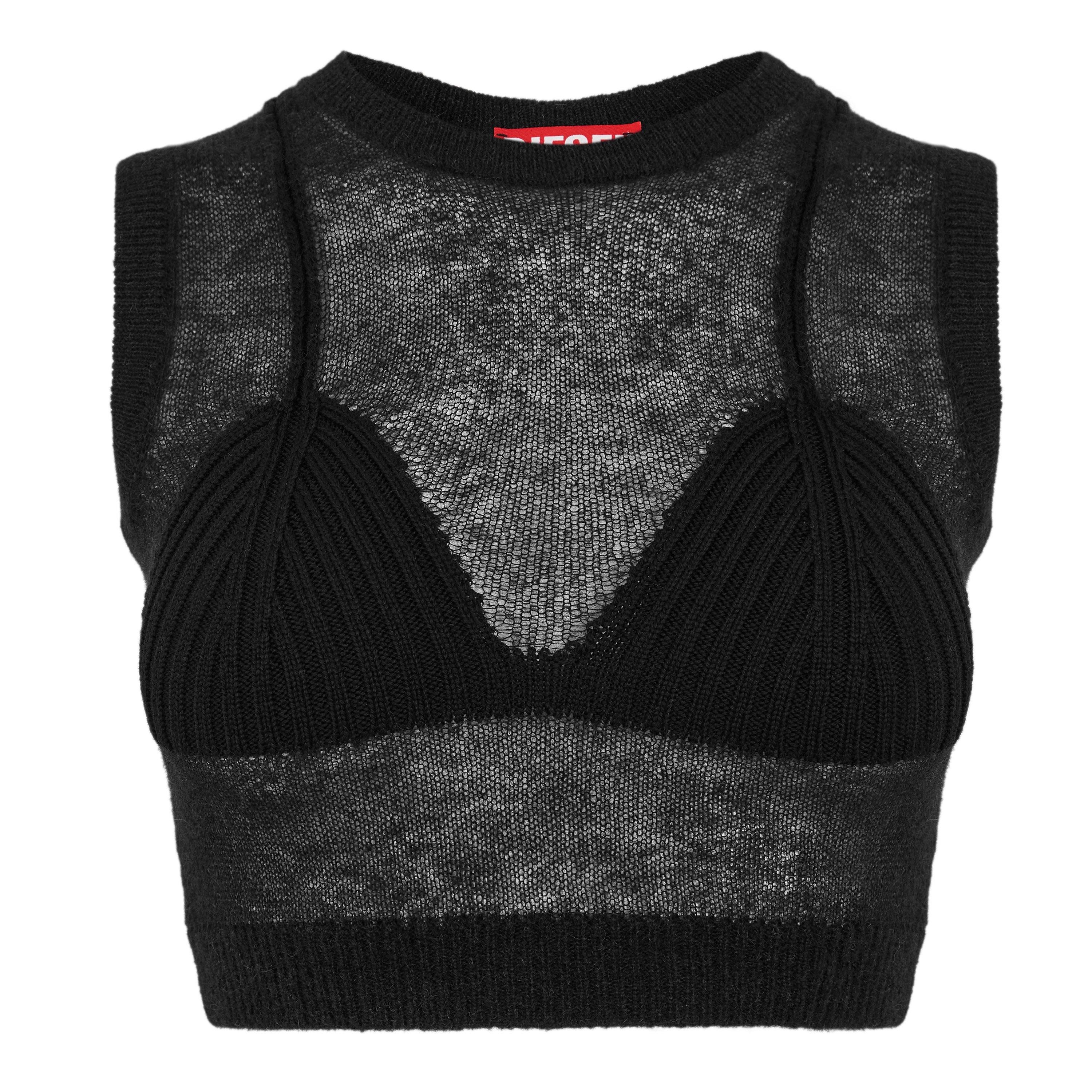 Black Black - Diesel - Women's Arstica Mgli Knitted Top - 1
