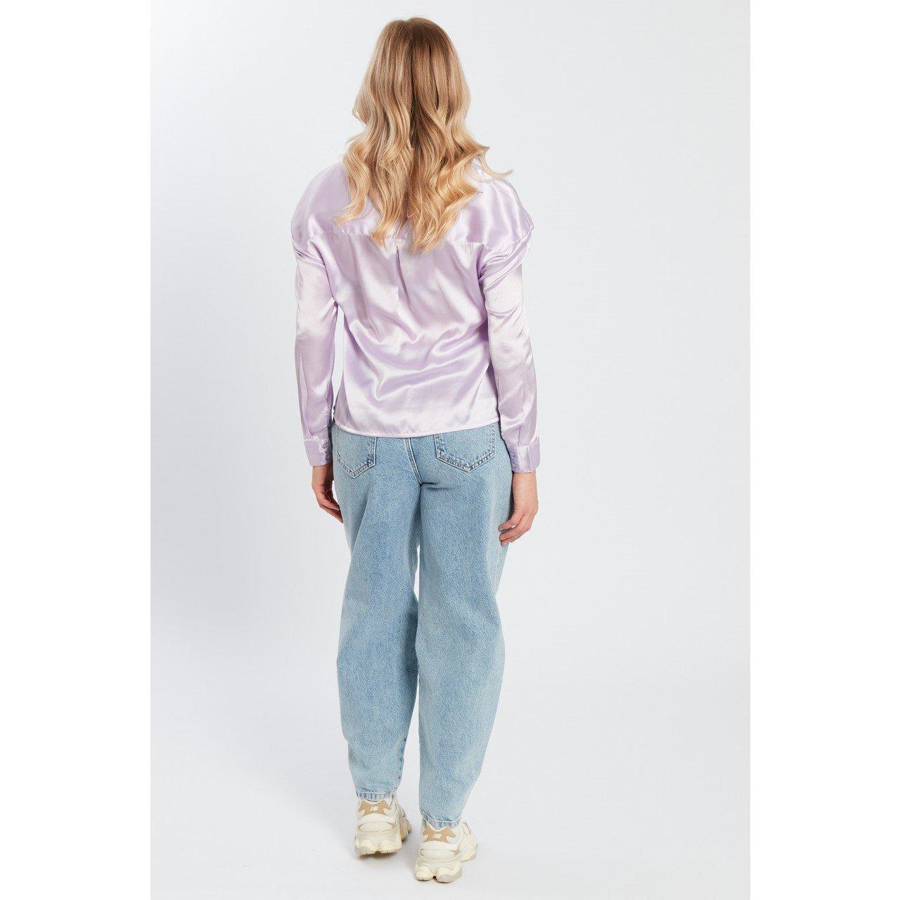 Syren - Influence - Long-Sleeve Satin Plain Shirt - 2