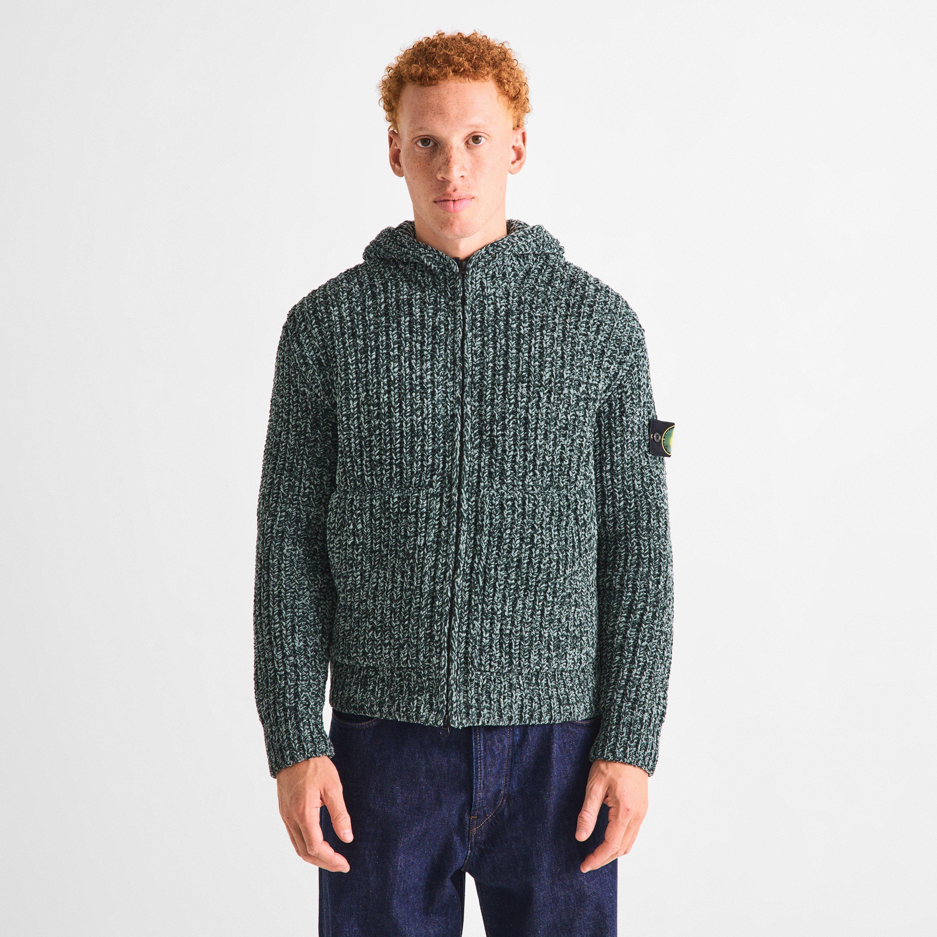 Green V0M5S - Stone Island - Stone Chenille Zip Sn64 - 3