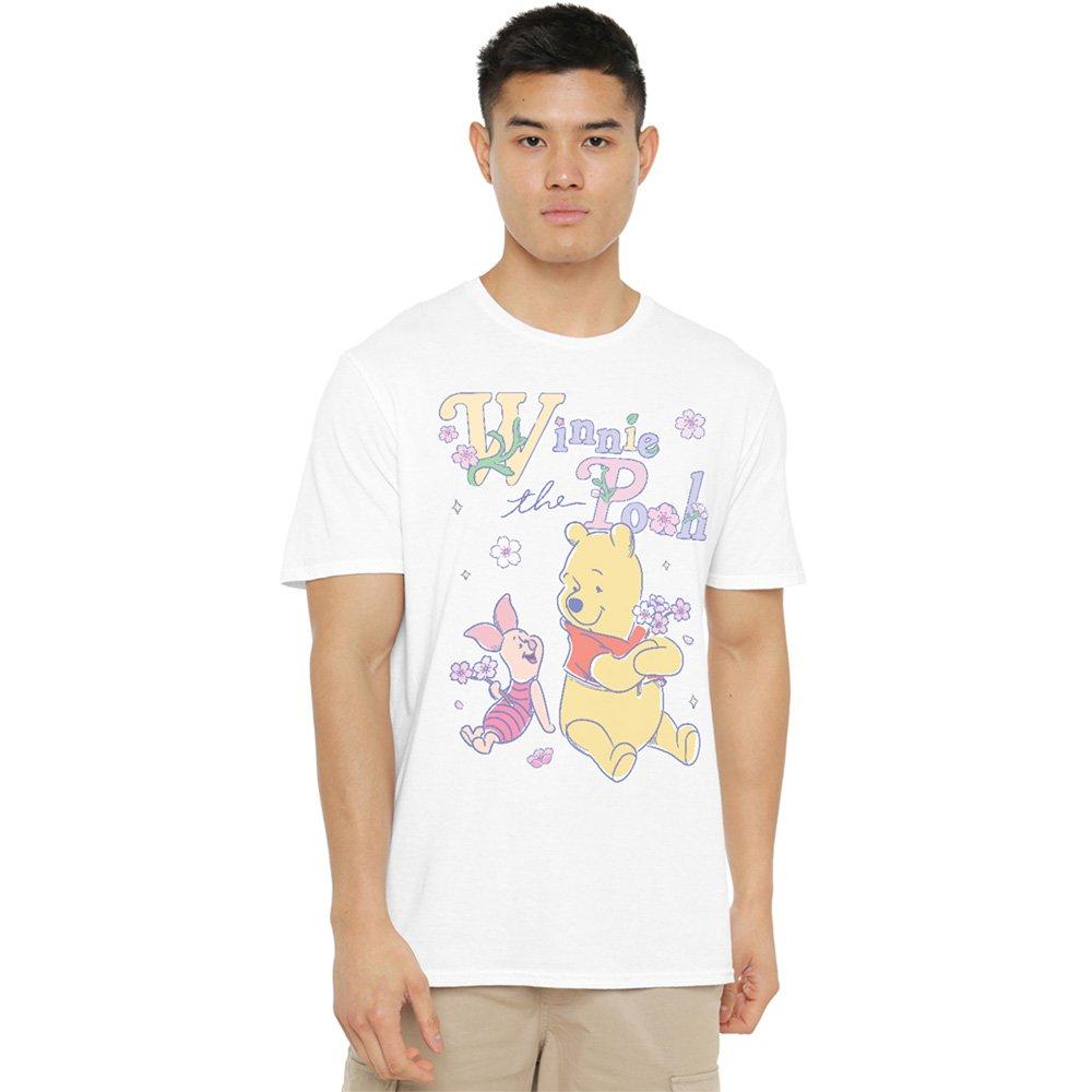 White - Disney - Winnie The Pooh And Piglet Whimsical Flowers T-Shi - 1