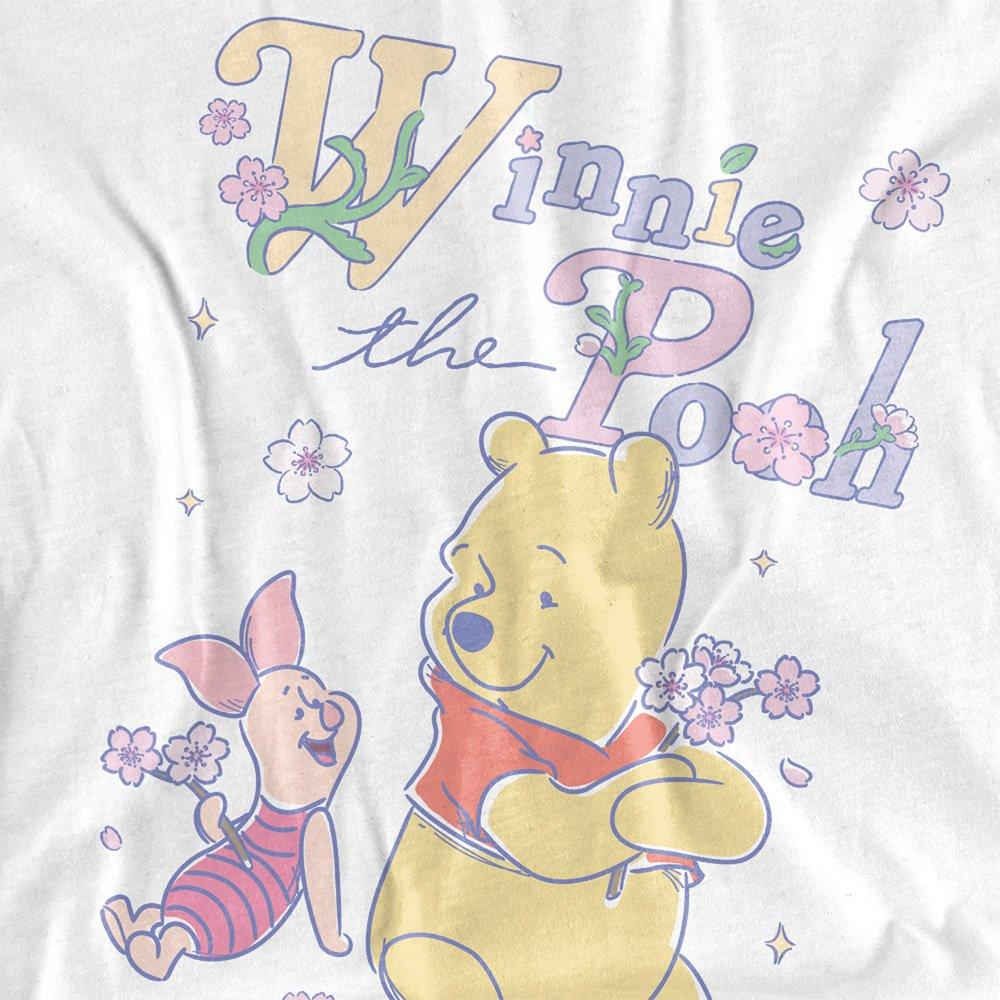 White - Disney - Winnie The Pooh And Piglet Whimsical Flowers T-Shi - 2