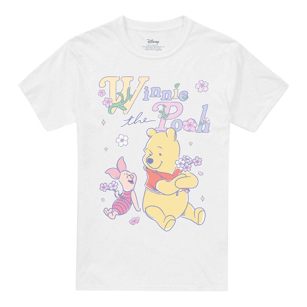 White - Disney - Winnie The Pooh And Piglet Whimsical Flowers T-Shi - 4