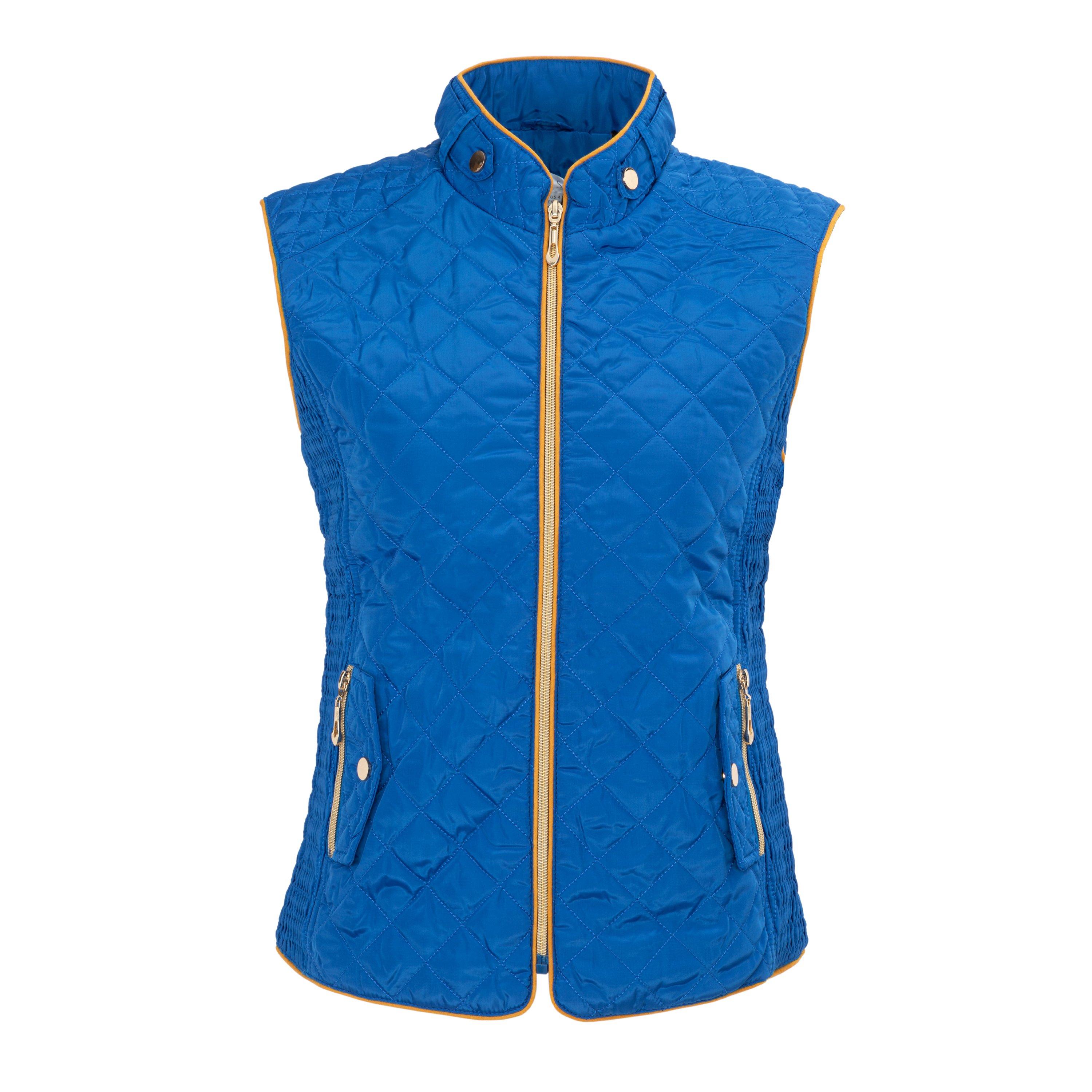 Women's Stand Collar Full Zip Hip Length Gilet